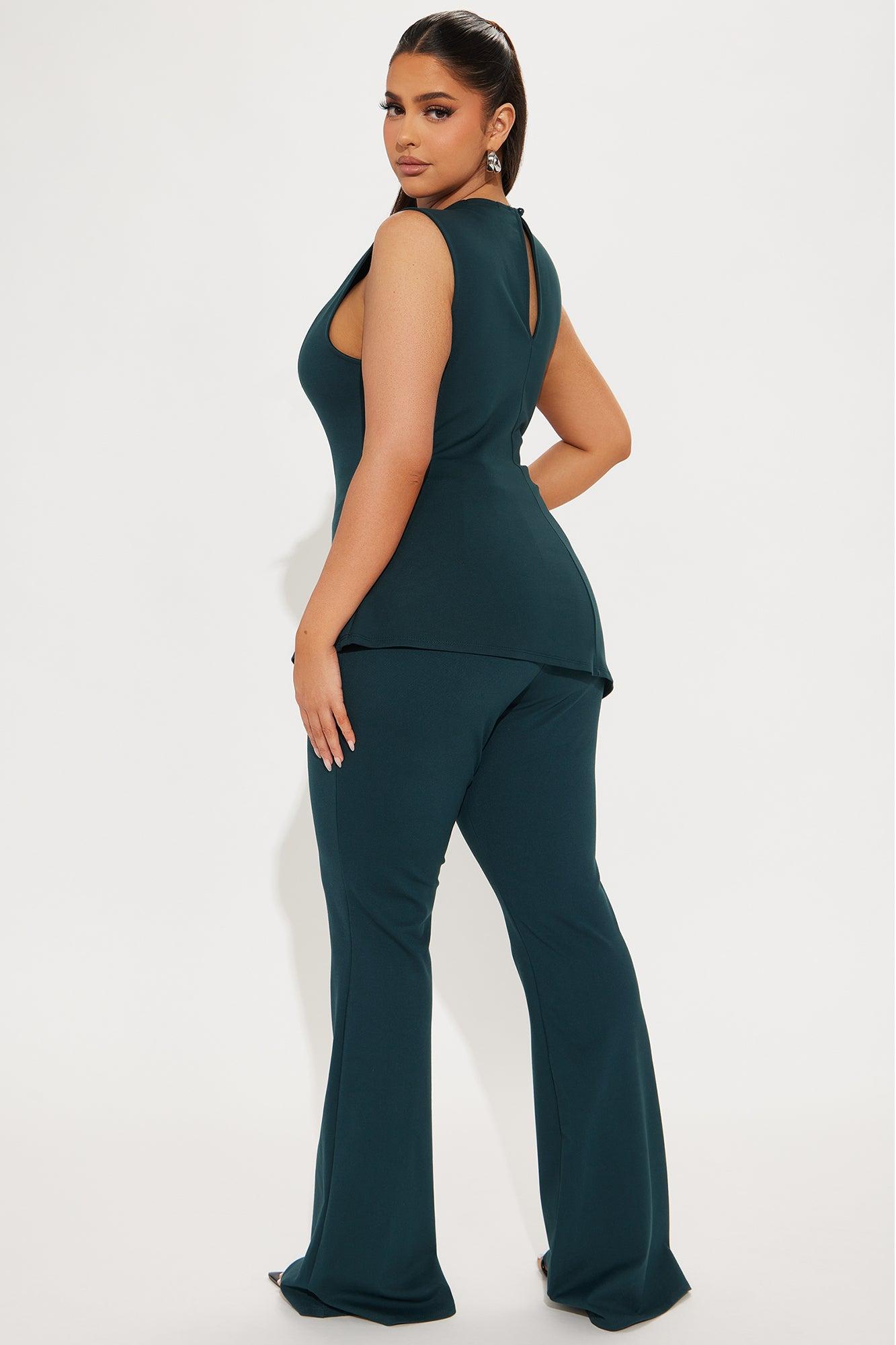 The Melina Ponte Pant Set - Hunter Product Image