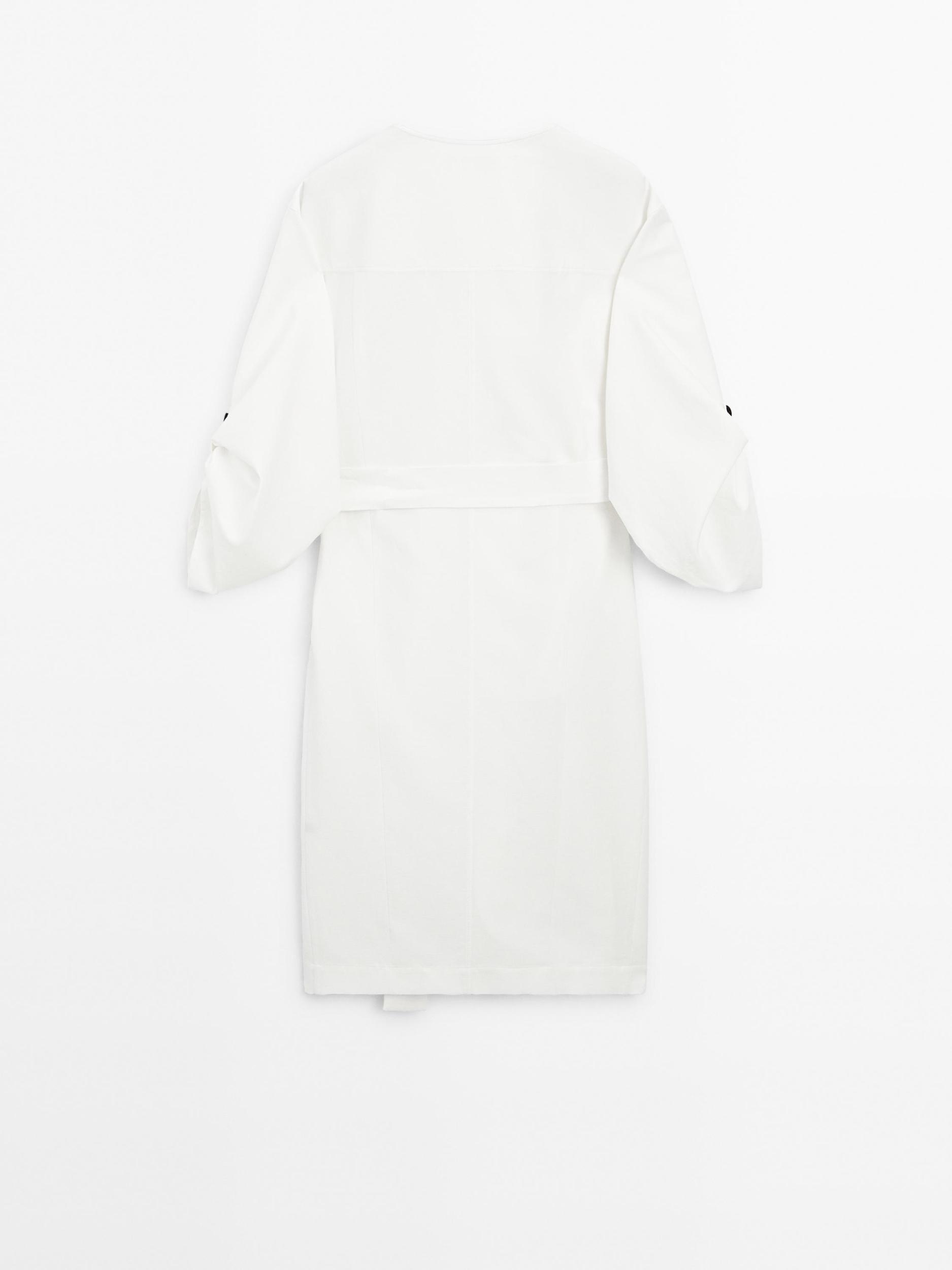 Shirt dress with contrast buttons Product Image