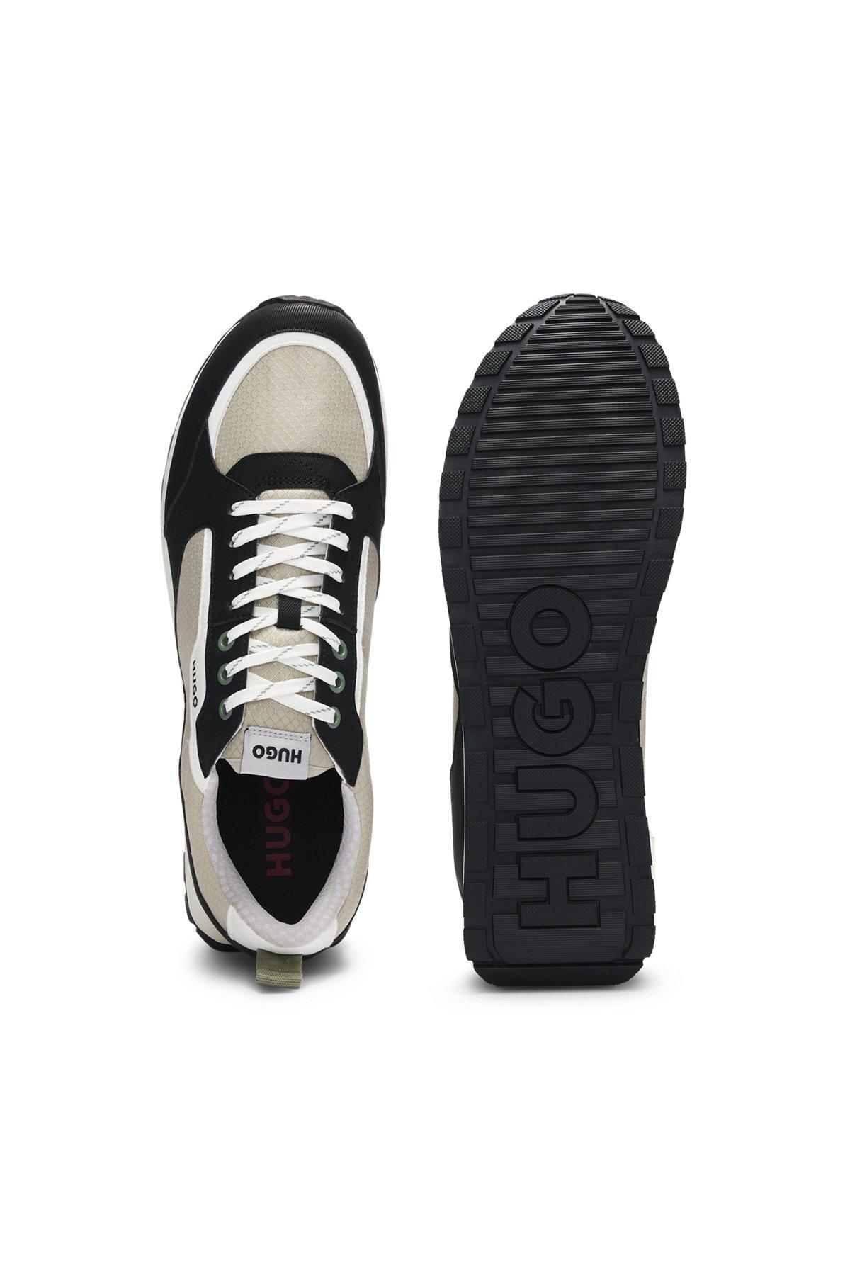 Mixed-material trainers with ripstop and faux leather Product Image