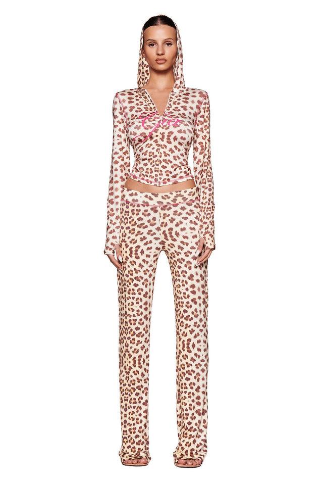 BLARE HOODIE - NEUTRAL : LEOPARD : WILD CARD Product Image