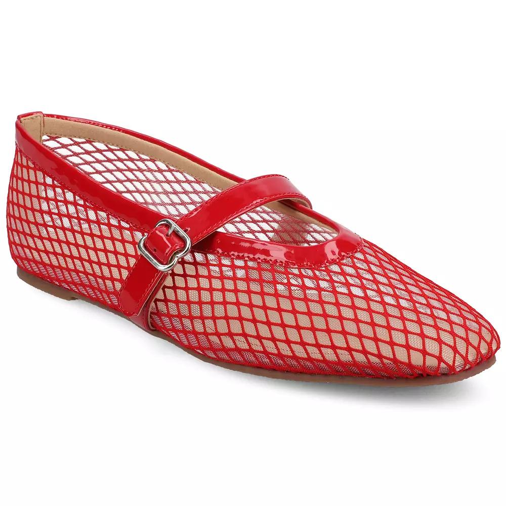 Journee Casha Women's Mesh Slip-On Square Toe Flats,  Product Image