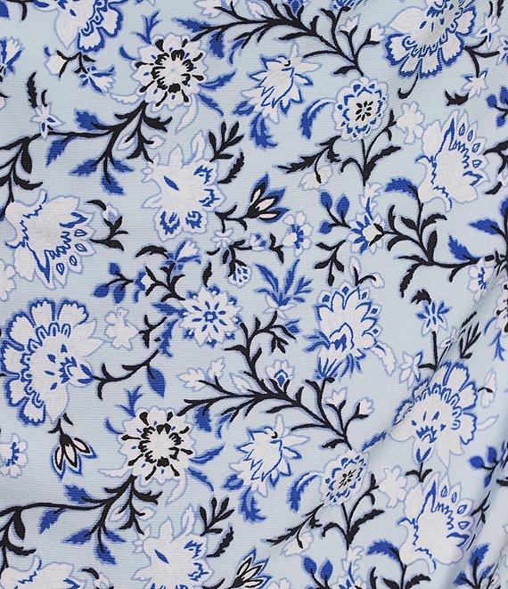 Anne Klein Pleated Cowl Neck Cap Sleeve Blouse Product Image