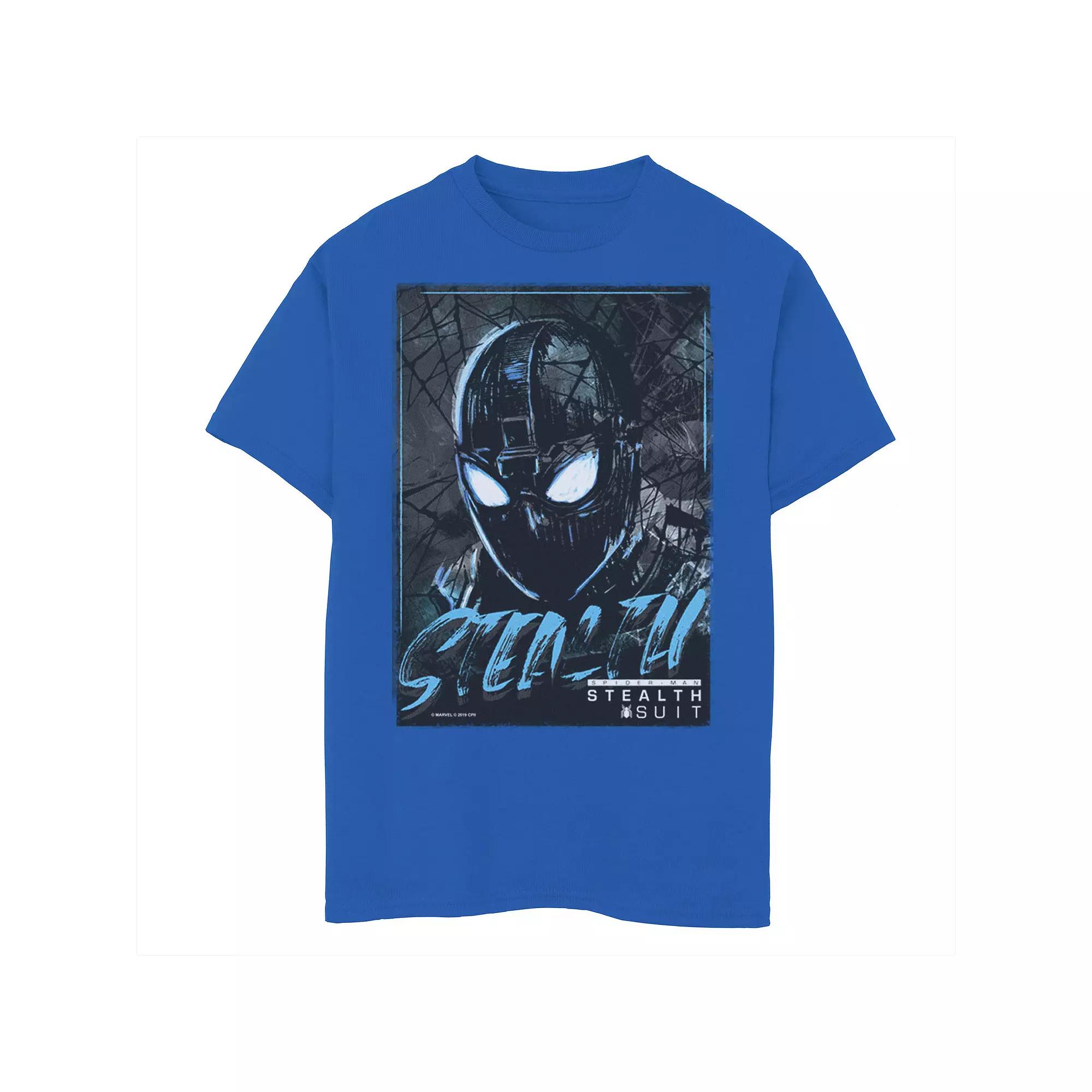 Boys 6-20 Marvel Spider-Man Far From Home Stealth Suit Portrait Poster Graphic Tee, Boy's,  Product Image