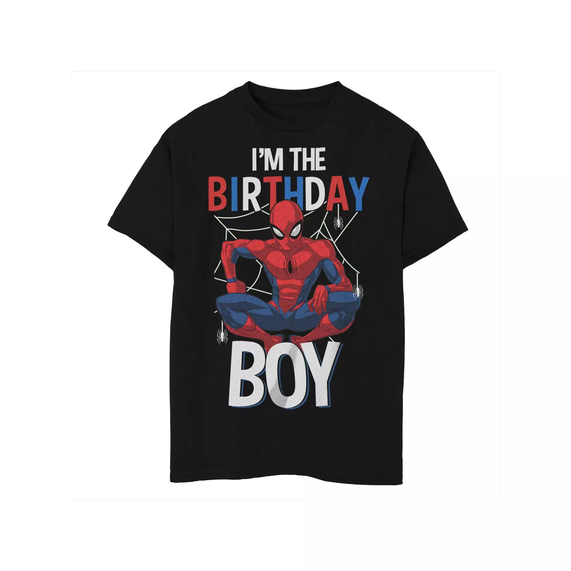 Boys Marvel Spider-Man I'm the Birthday Boy Husky Graphic Tee, Boy's,  Product Image