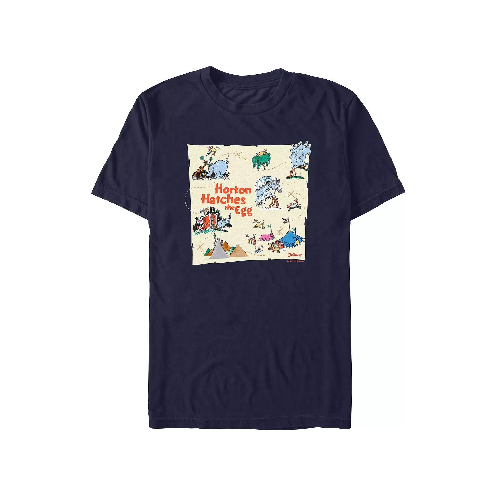 Men's Dr. Seuss Horton Hatches The Egg Map Graphic Tee,  Product Image