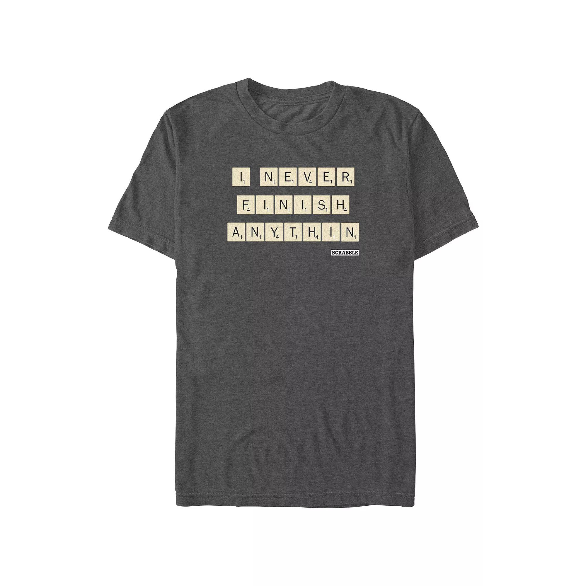 Big & Tall Scrabble I Never Finish Anything Graphic Tee, Men's,  Product Image