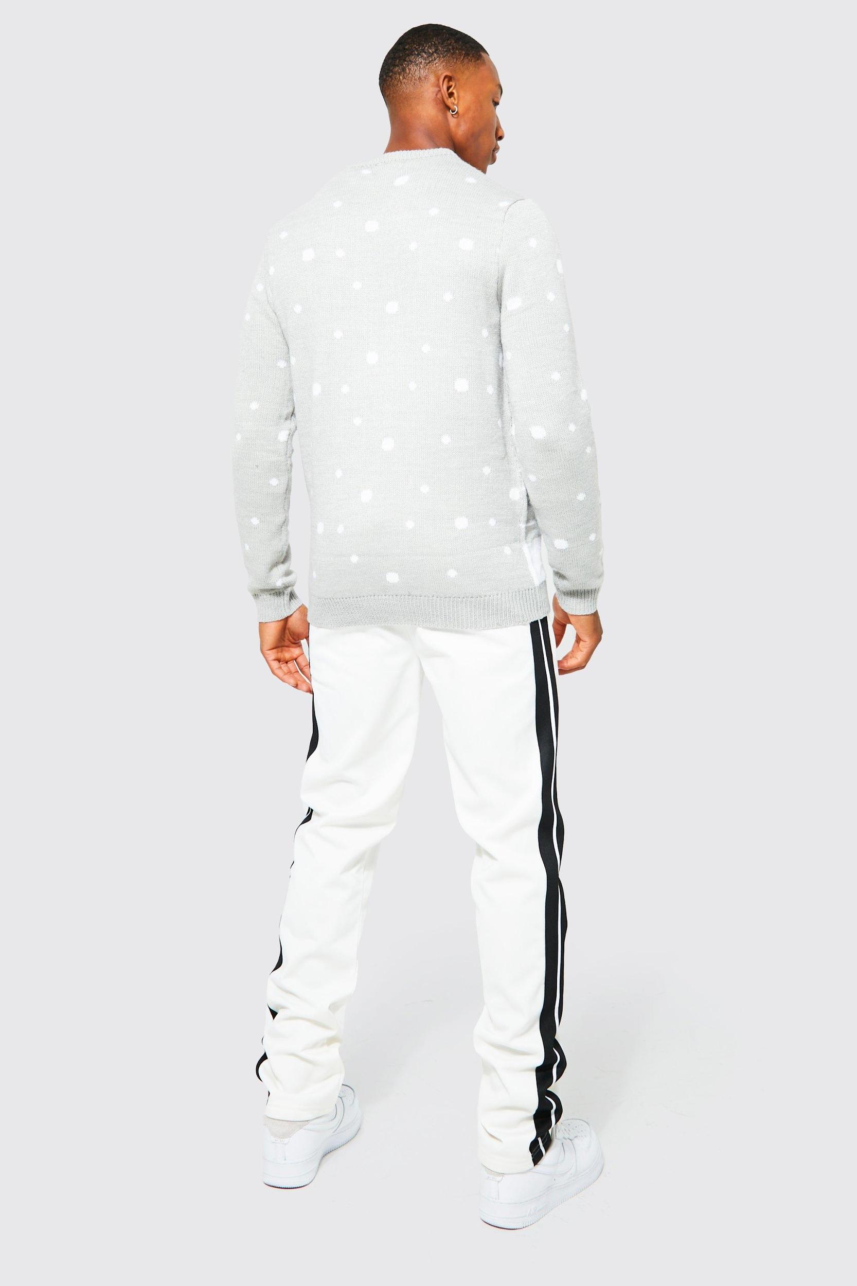 To The Pub Knitted Christmas Sweater | boohooMAN USA Product Image