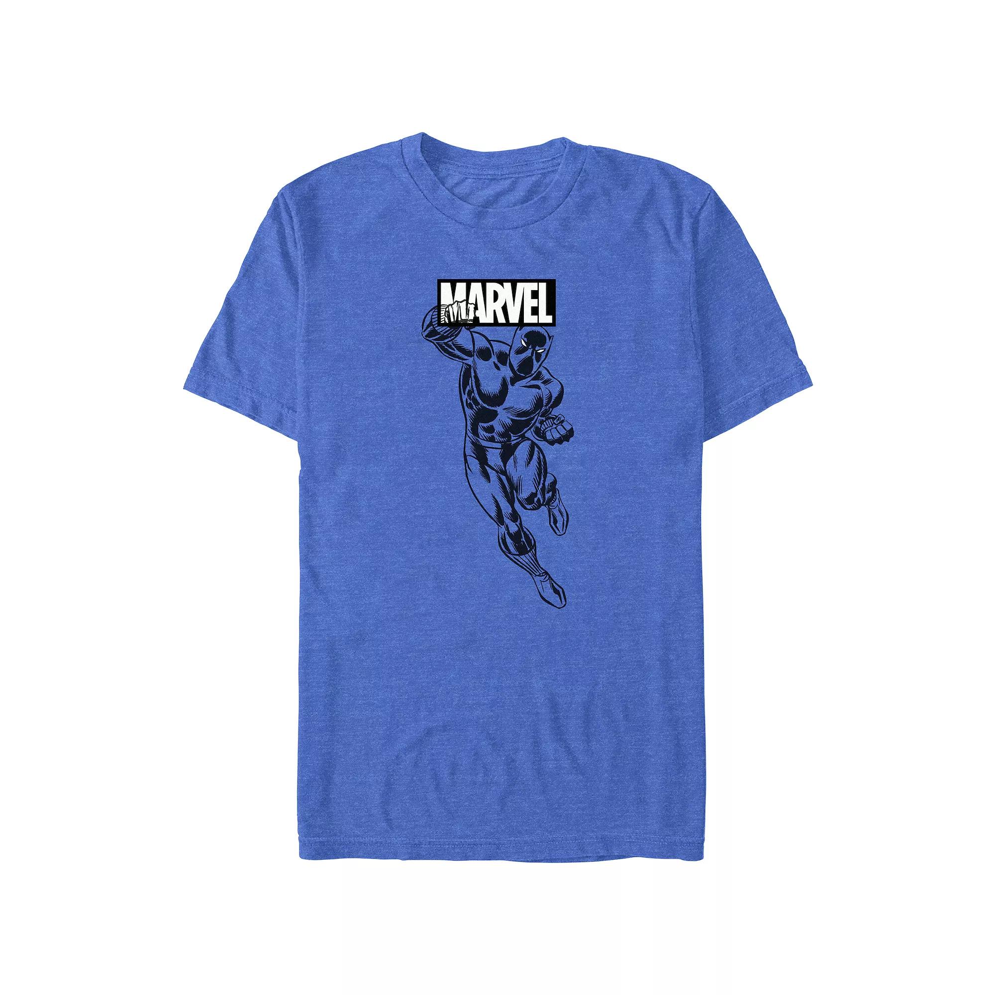 Big & Tall Marvel Black Panther Punch Poster Graphic Tee, Men's,  Product Image