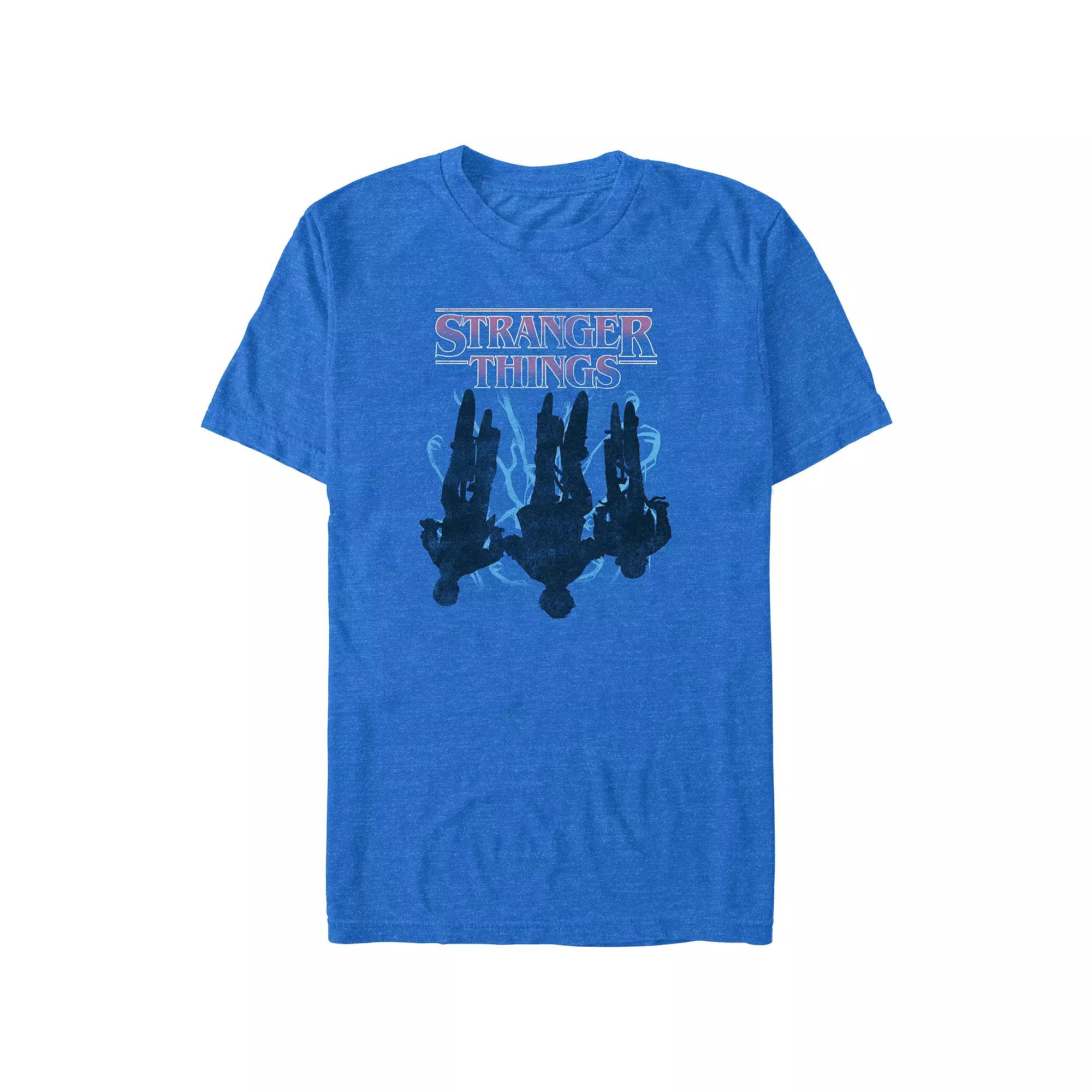 Big & Tall Stranger Things Upside Down Bike Ride Graphic Tee, Men's, Size: Large Tall, Royal Grey Product Image