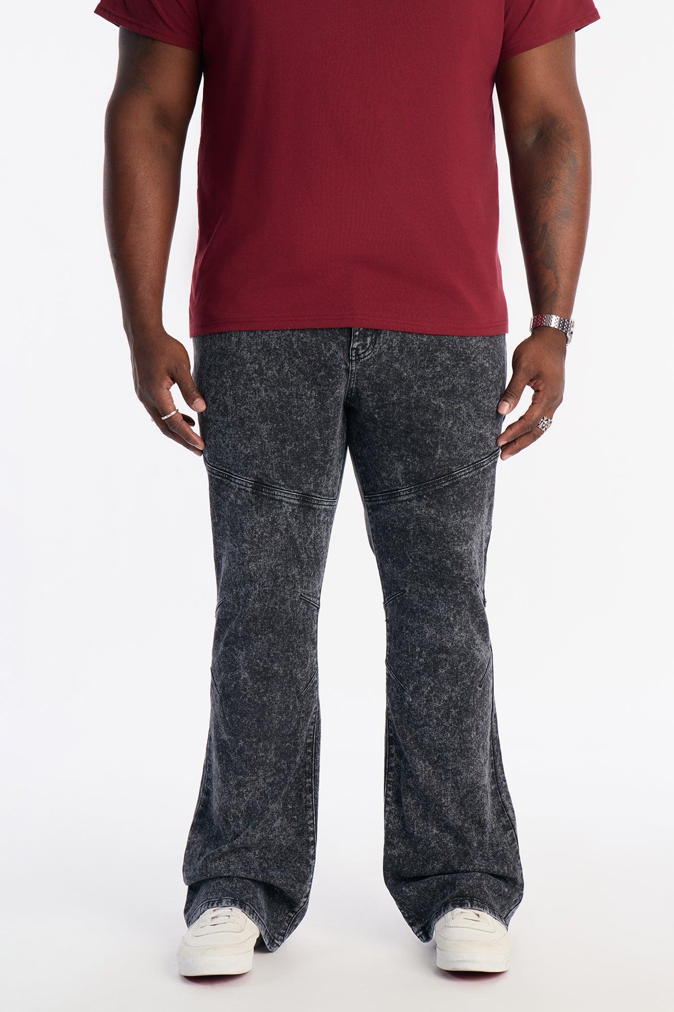Stacked Skinny Flare Throttle Jean - Black Wash Product Image