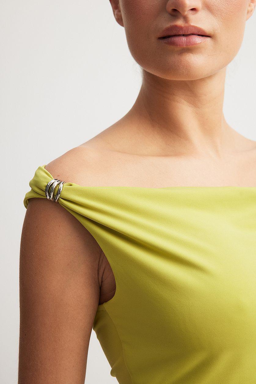 Off Shoulder Buckle Detail Top Product Image