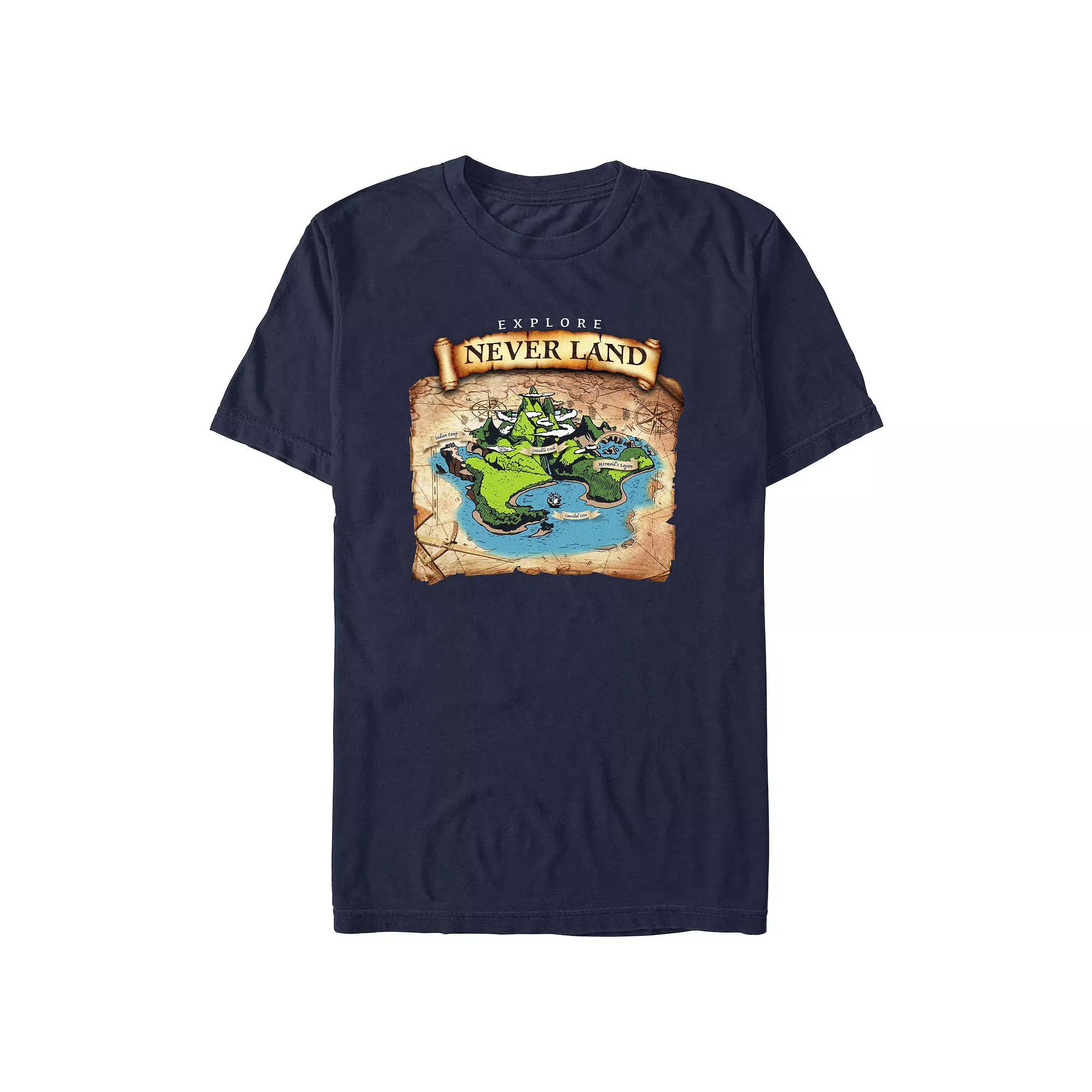 Disney's Peter Pan Explore Never Land Men's Graphic Tee, Size: XS, Blue Product Image