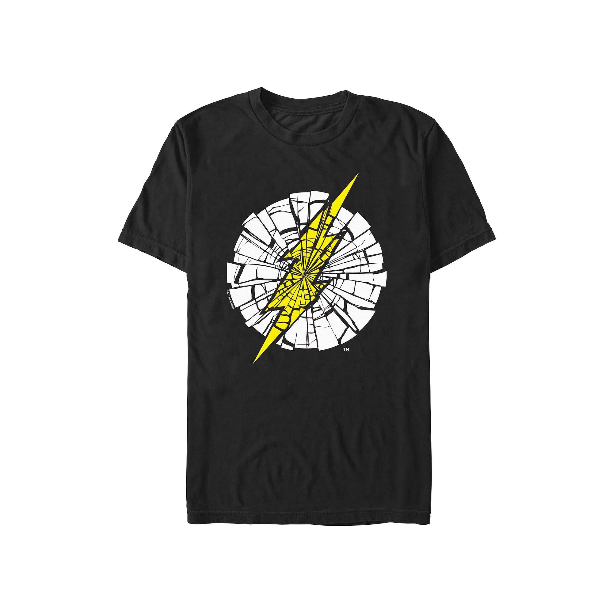 Men's The Flash Broken Logo Graphic Tee, Size: Large, Black Product Image