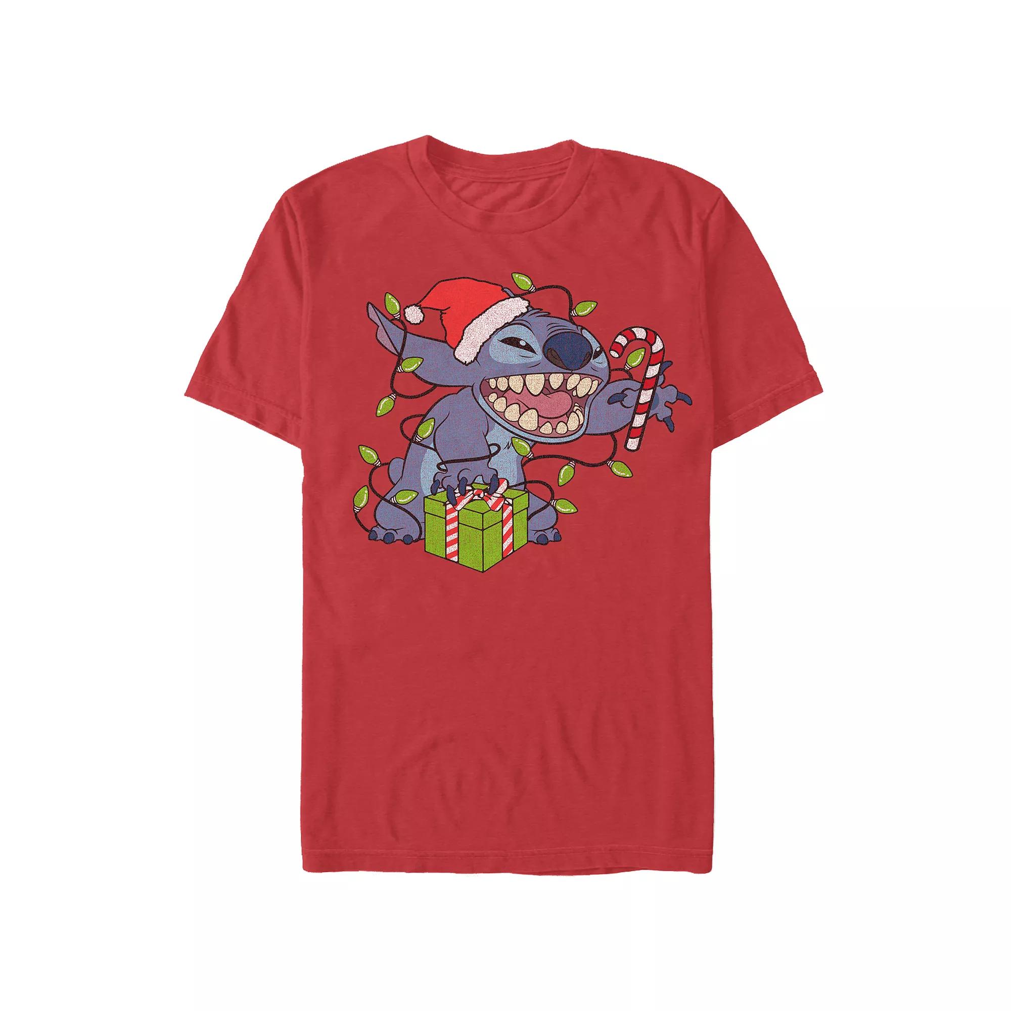 Disney's Lilo & Stitch Merry Stitchmas Men's Graphic Tee,  Product Image