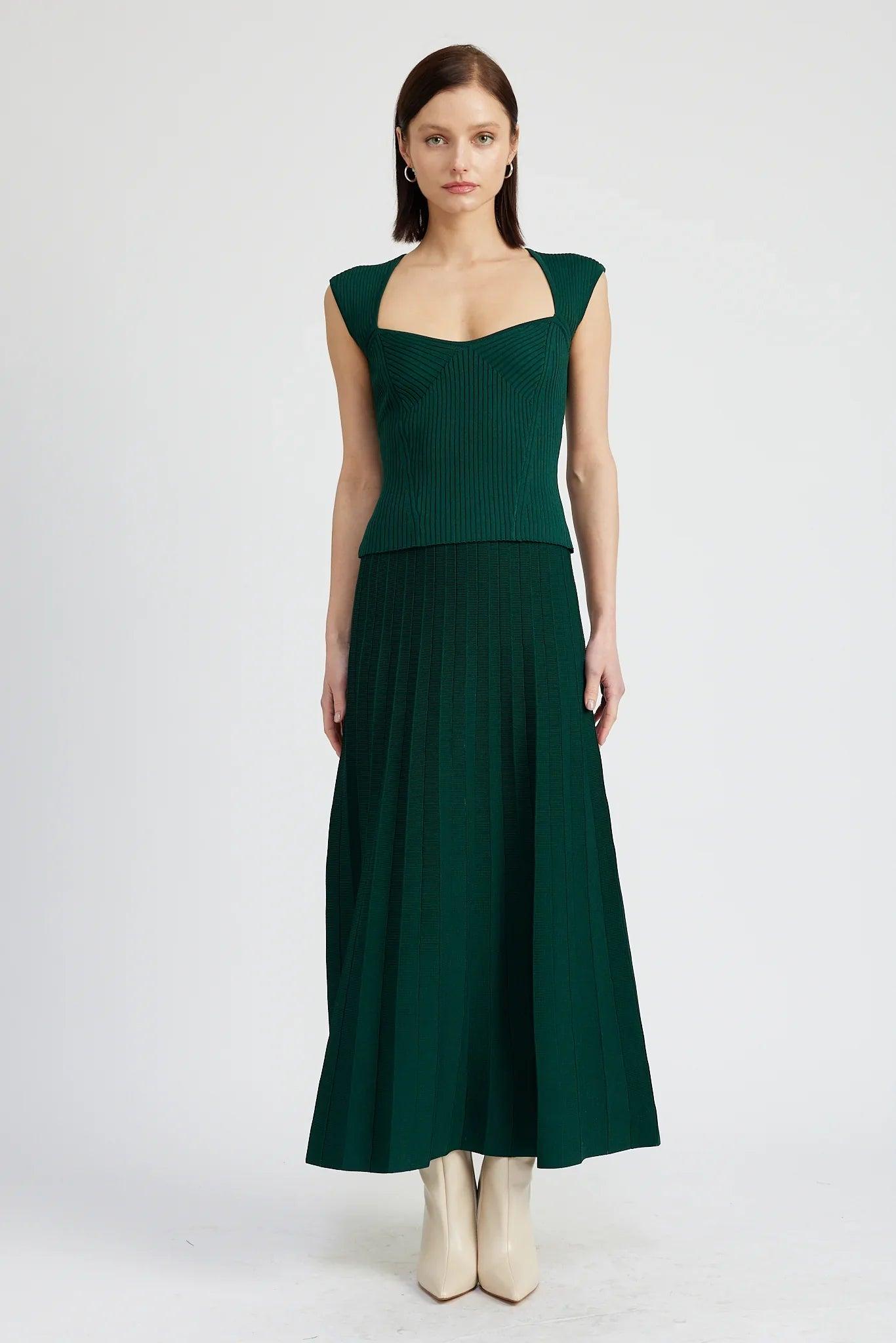 Pleated Knitted Skirt Product Image