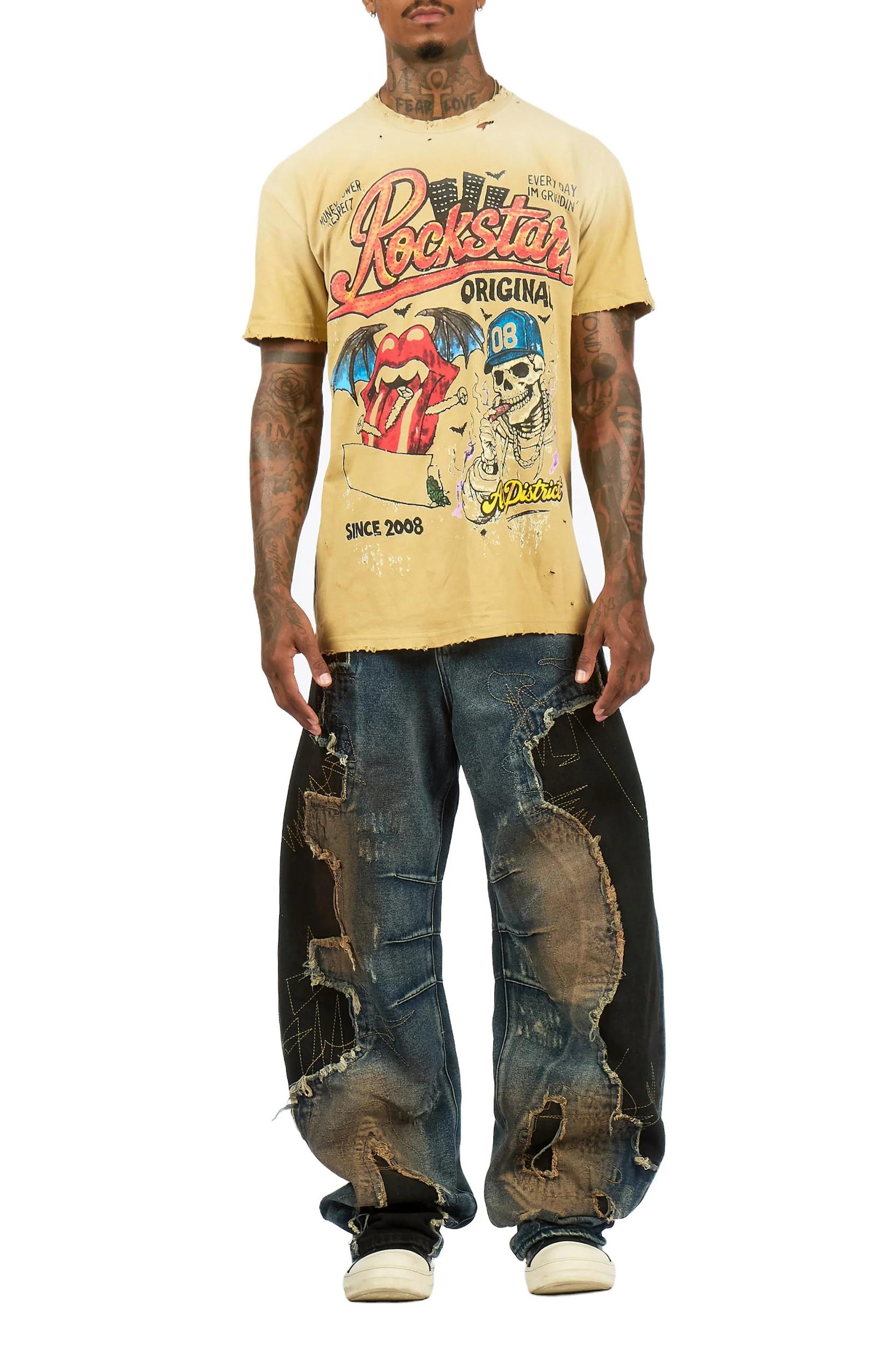Tylen Blue Barrel Fit Jean Male Product Image