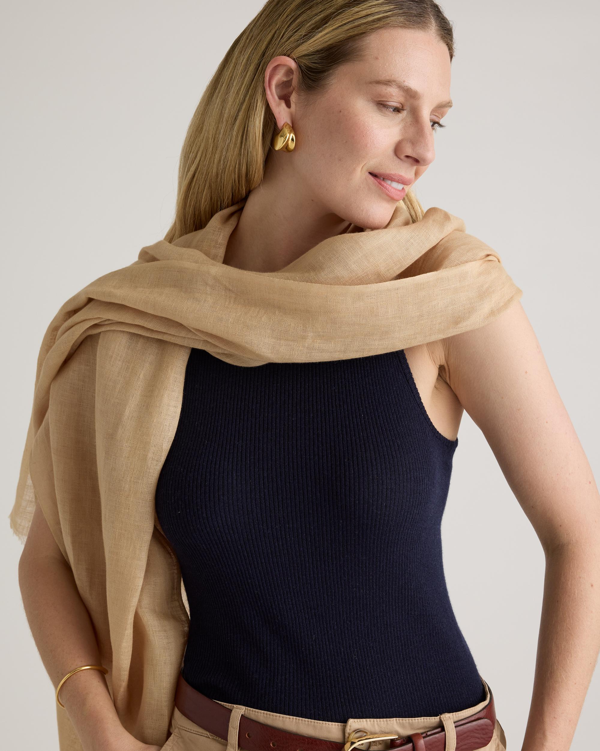 Quince | Women's 100% European Linen Scarf Product Image