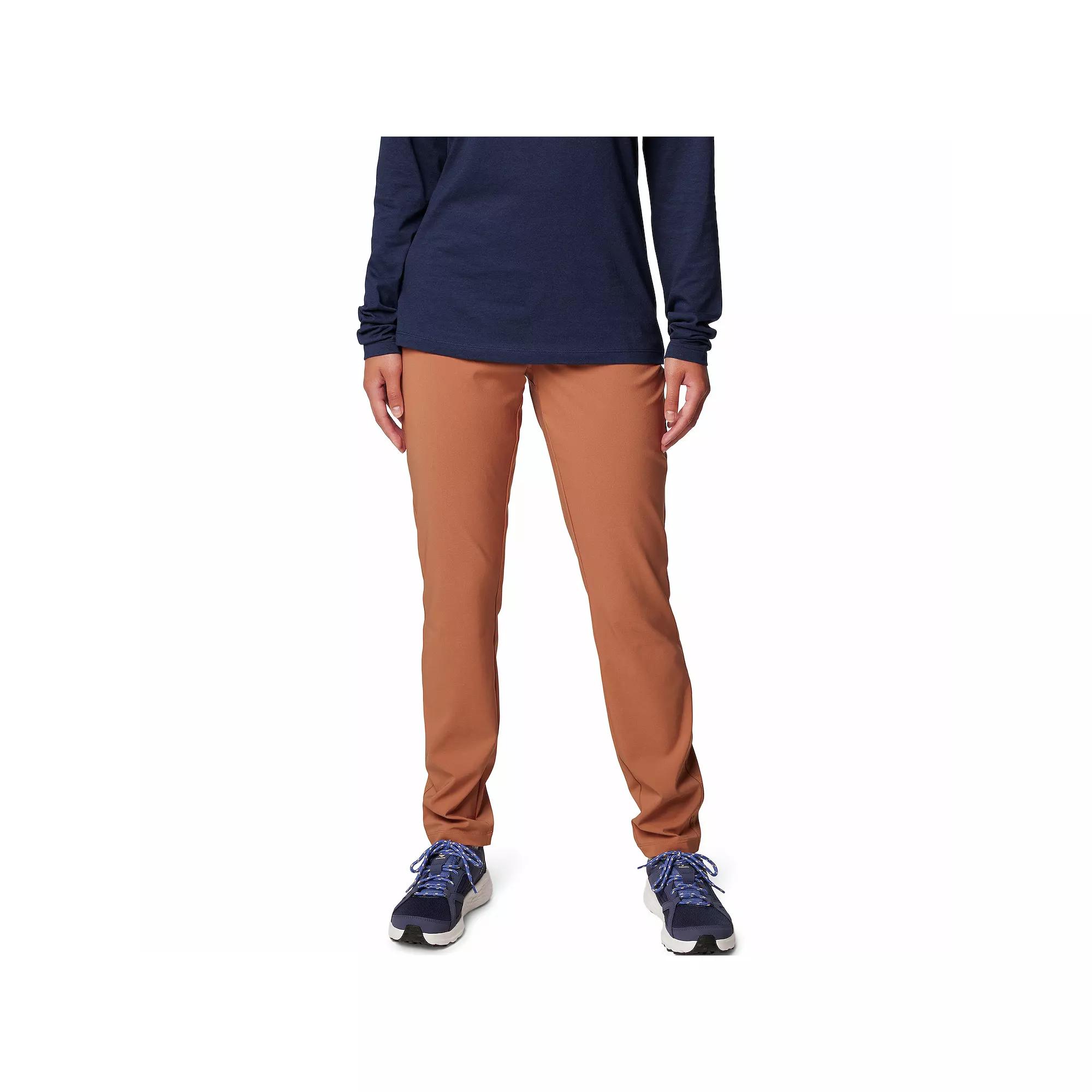 Women's Columbia Slim Midrise Anytime Pull-On Pants, Size: Small, Camel Brown Product Image