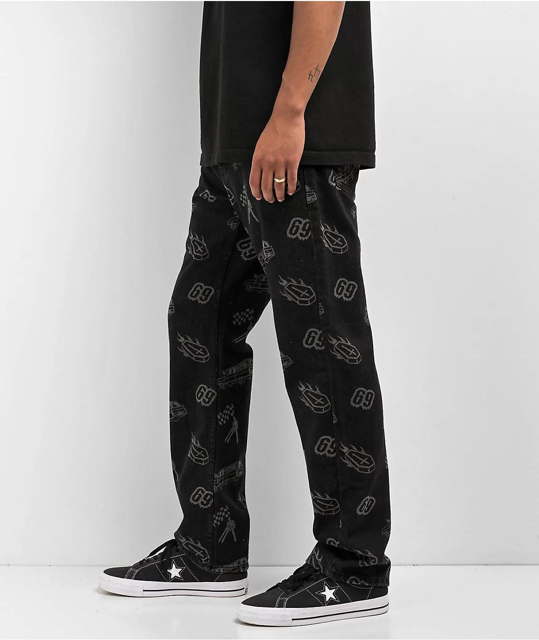 Lurking Class by Sketchy Tank Burnout Black Denim Jeans Product Image