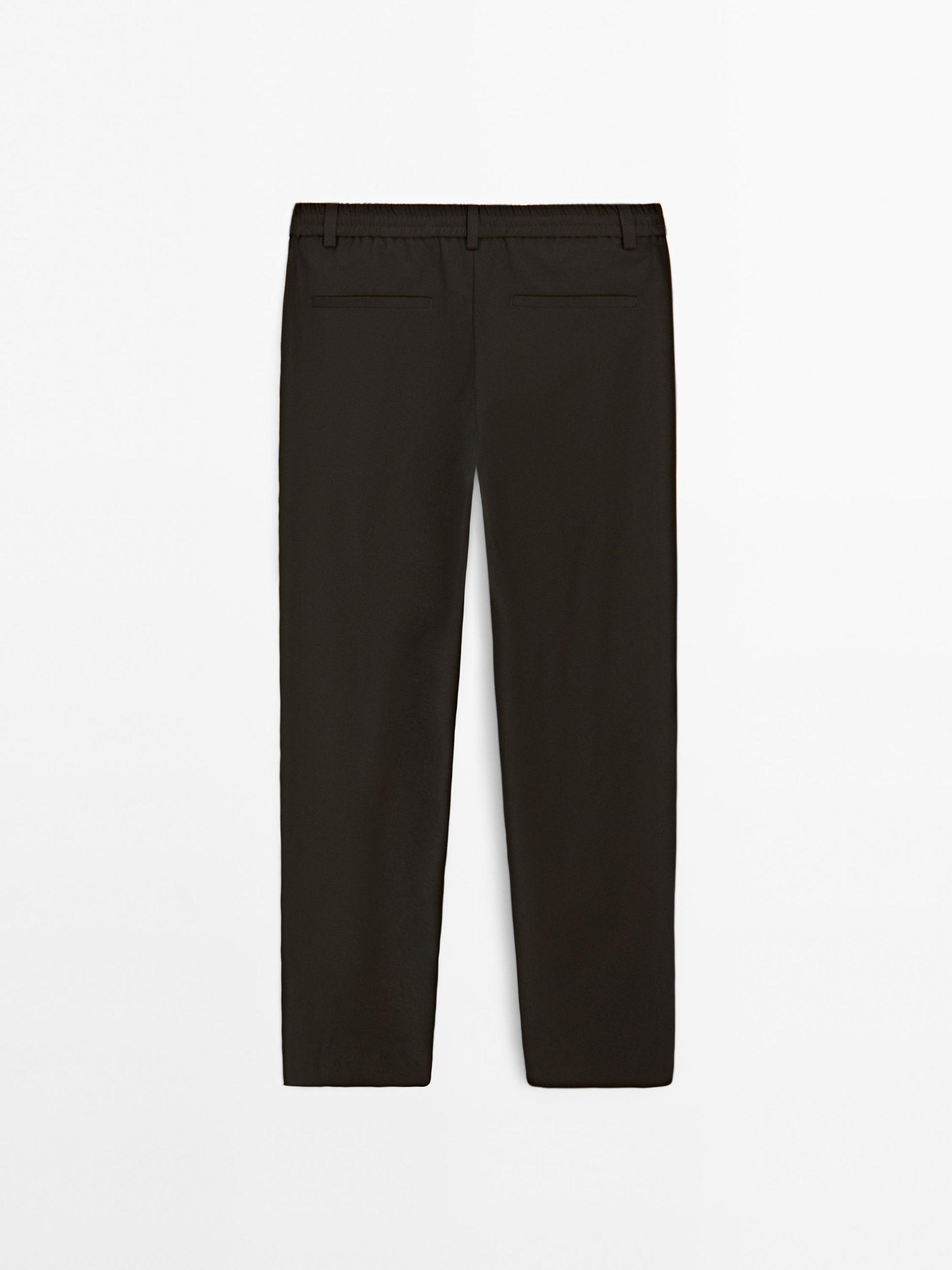 Wool blend jogger fit trousers Product Image