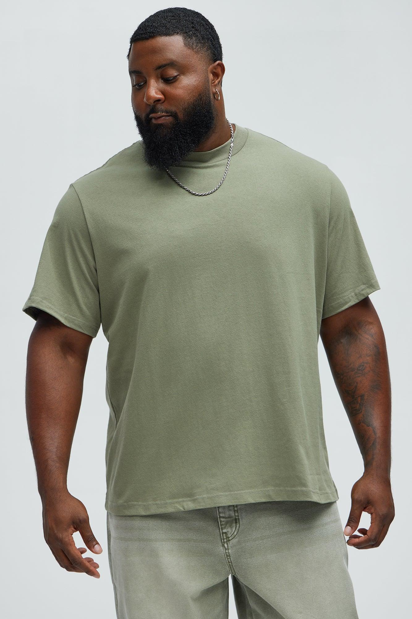 Oversized Heavyweight Short Sleeve Tee - Olive Product Image
