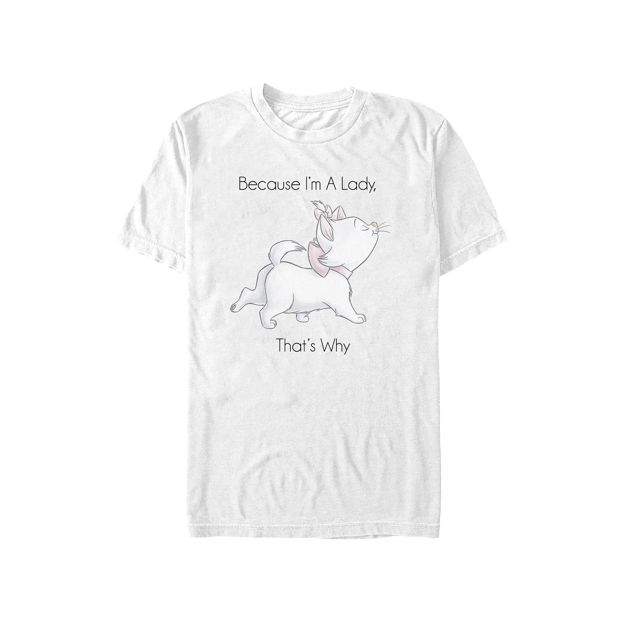 Disney's The Aristocats Marie Because I'm A Lady Juniors' Boyfriend Graphic Tee, Women's,  Product Image