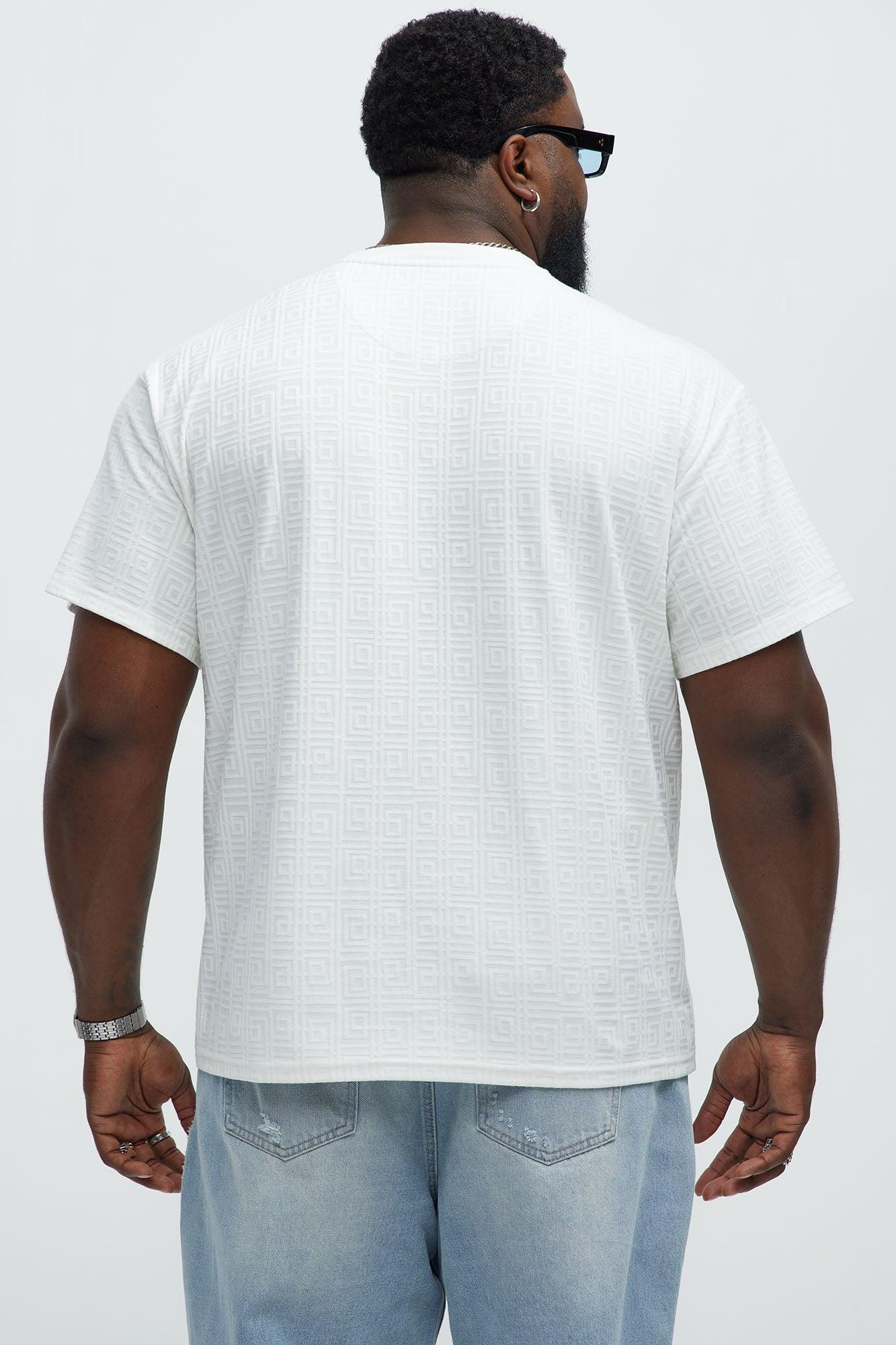 Square Textured Short Sleeve Tee - Off White Product Image