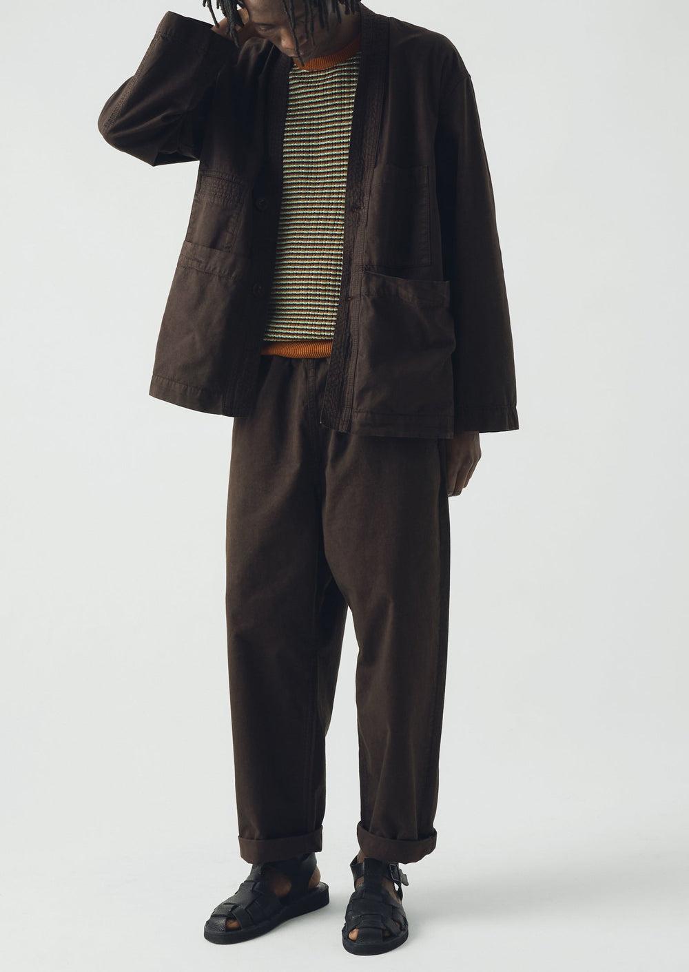 Garment Dyed Cotton Twill Jacket | Dark Cocoa Product Image