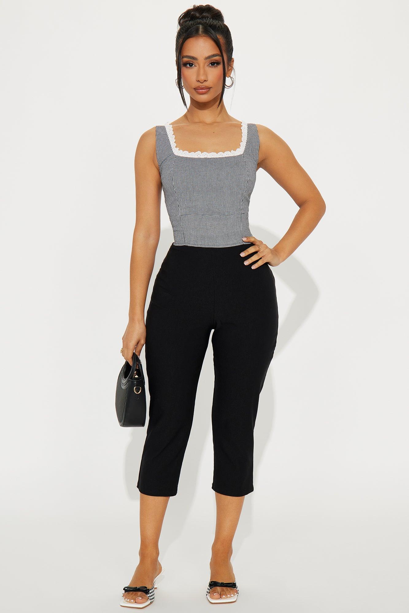 Taylor Gingham Top - Black/White Product Image