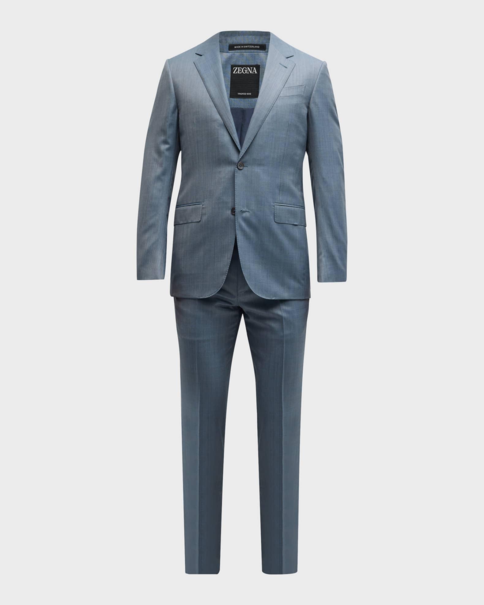 Men's Plaid Trofeo Wool Suit Product Image