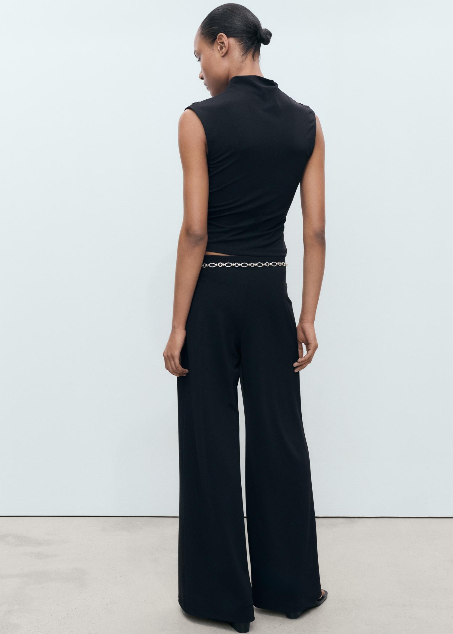 Godet palazzo pants - Women | MANGO USA Product Image