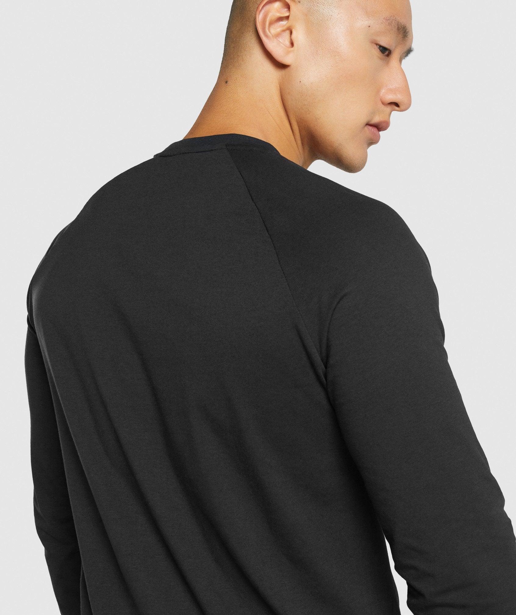 Gymshark Critical 2.0 Long Sleeve T-Shirt - Black Male Product Image