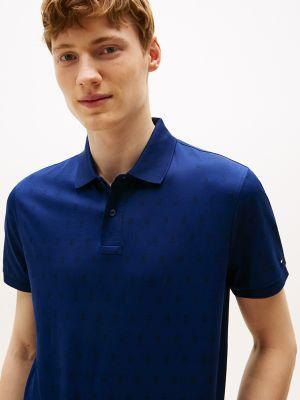 Regular Fit Allover Flag Interlock Polo Product Image