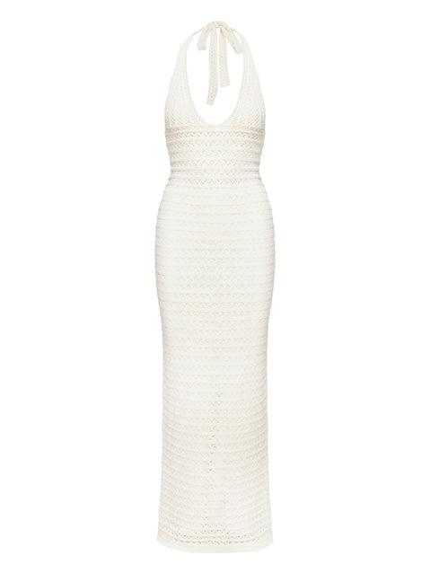 Lolanie Halter Maxi Dress White Product Image