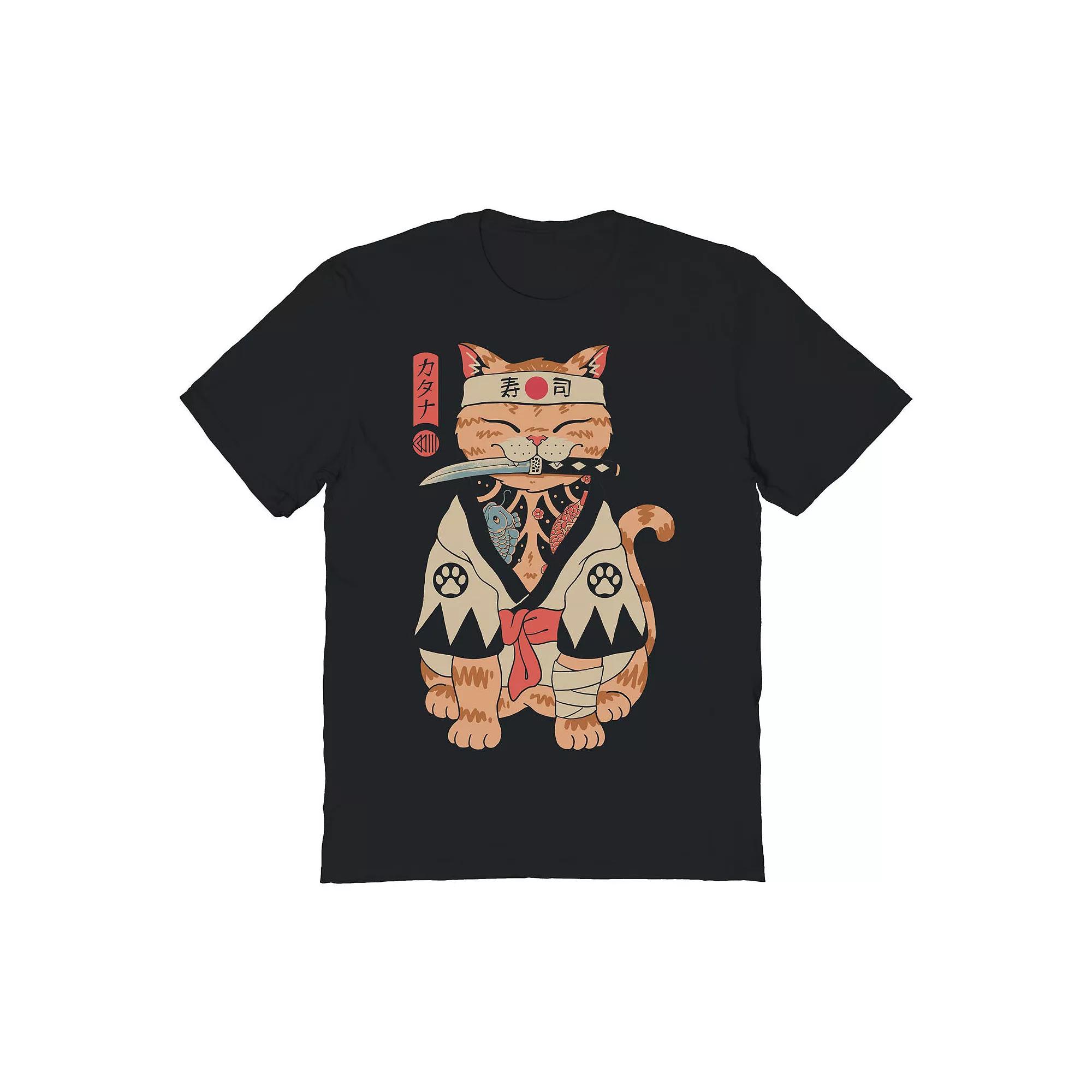 Men's COLAB89 by Threadless Tattoed Meowster Graphic Tee, Size: XXL, Black Product Image