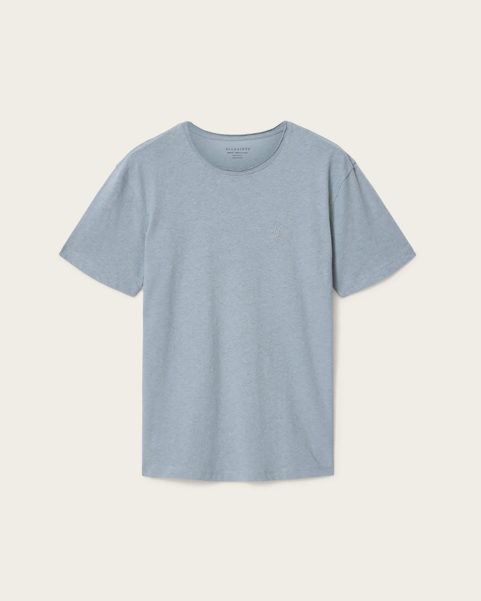 Flax Short Sleeve Ramskull T-Shirt MAYA BLUE | ALLSAINTS US Product Image