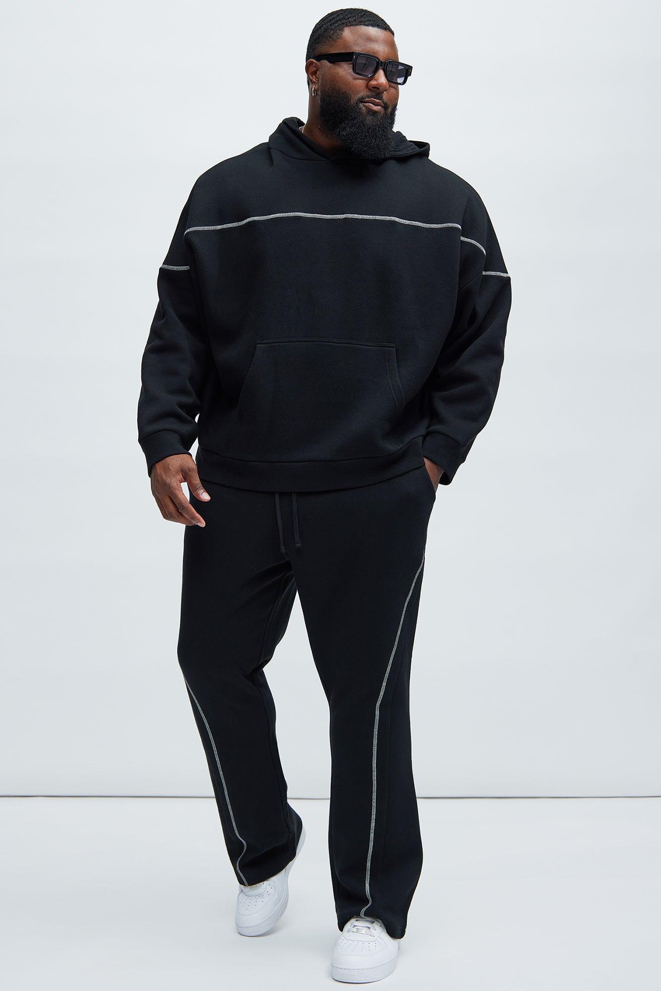 Tyson Trust Me Skinny Flare Contrast Sweatpants - Black Product Image