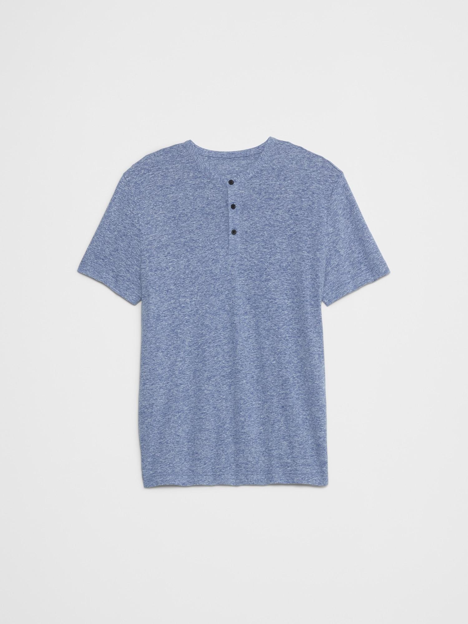 Linen-Blend Henley Product Image