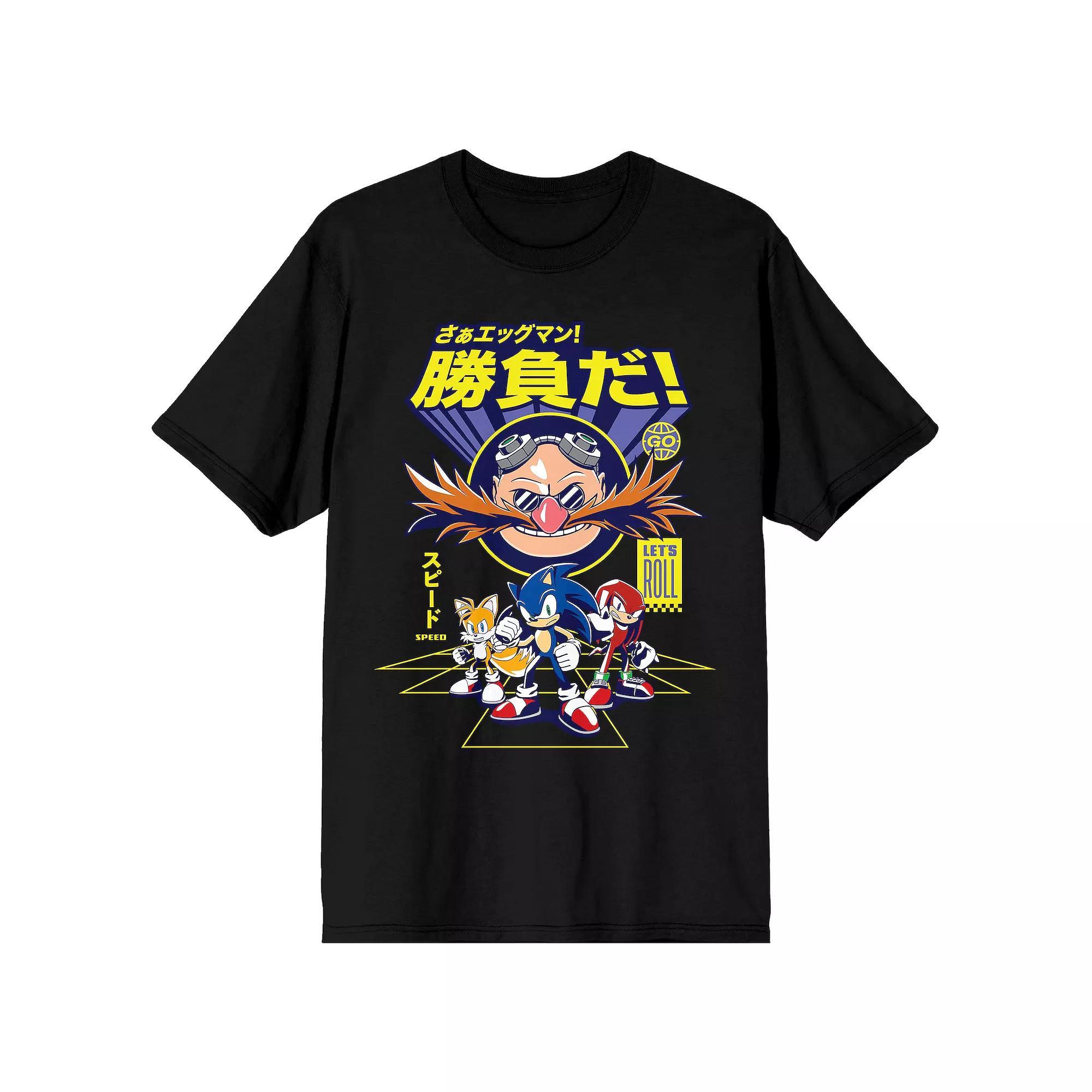 Men's Sonic The Hedgehog Group Tee, Size: Medium, Black Product Image