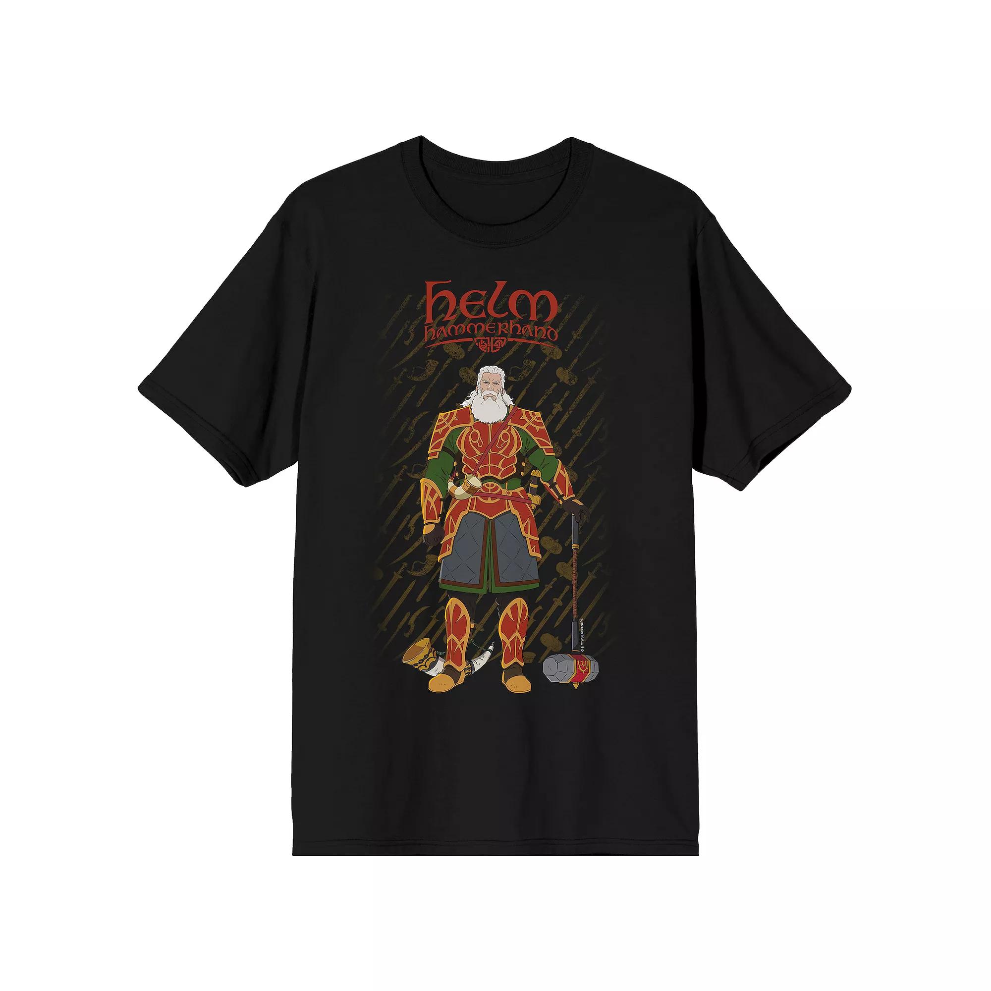 Men's Lord of the Rings Rohirrim Battle Short Sleeve Graphic T-Shirt, Size: XL, Black Product Image