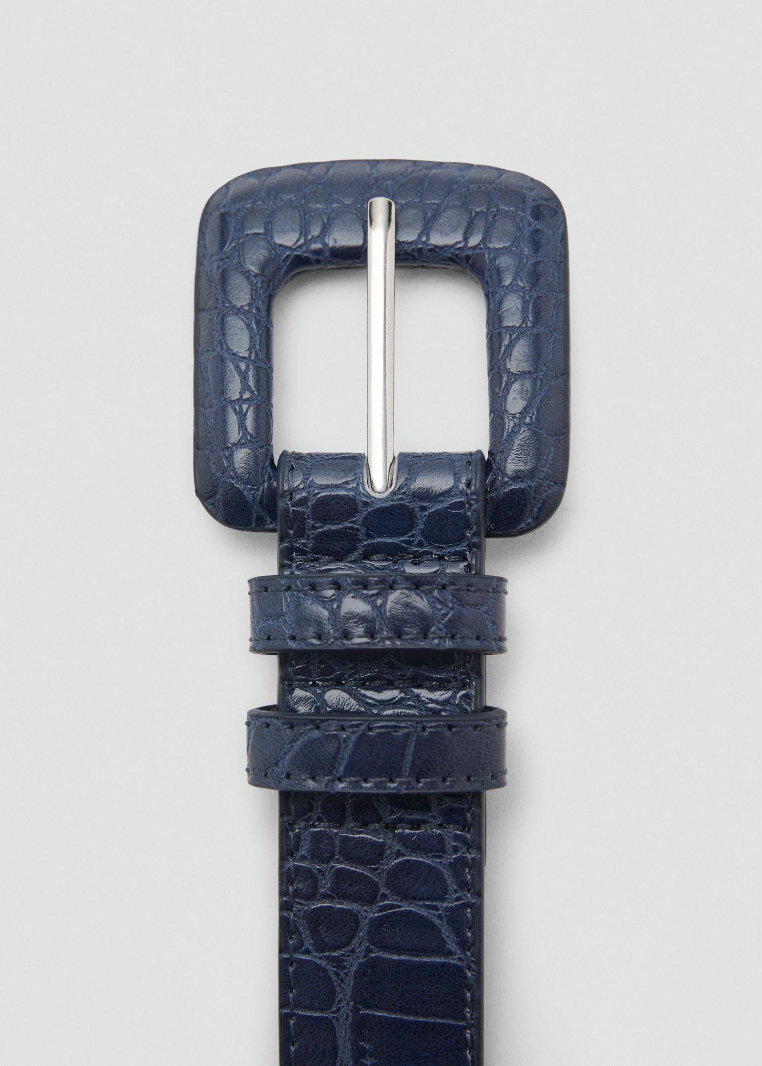 Crocodile-effect belt - Women | MANGO USA Product Image