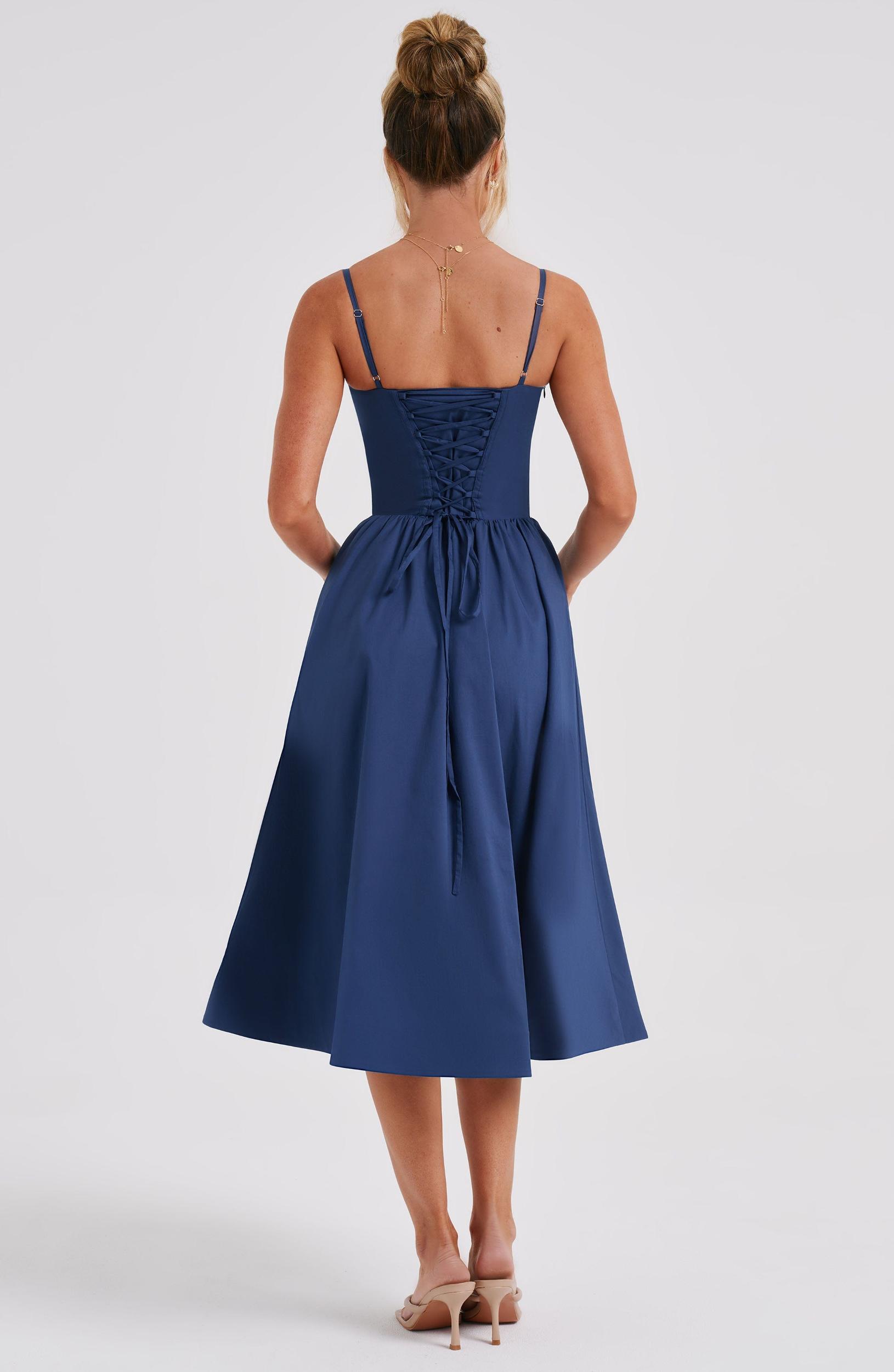 Daisey Midi Dress - Navy Product Image