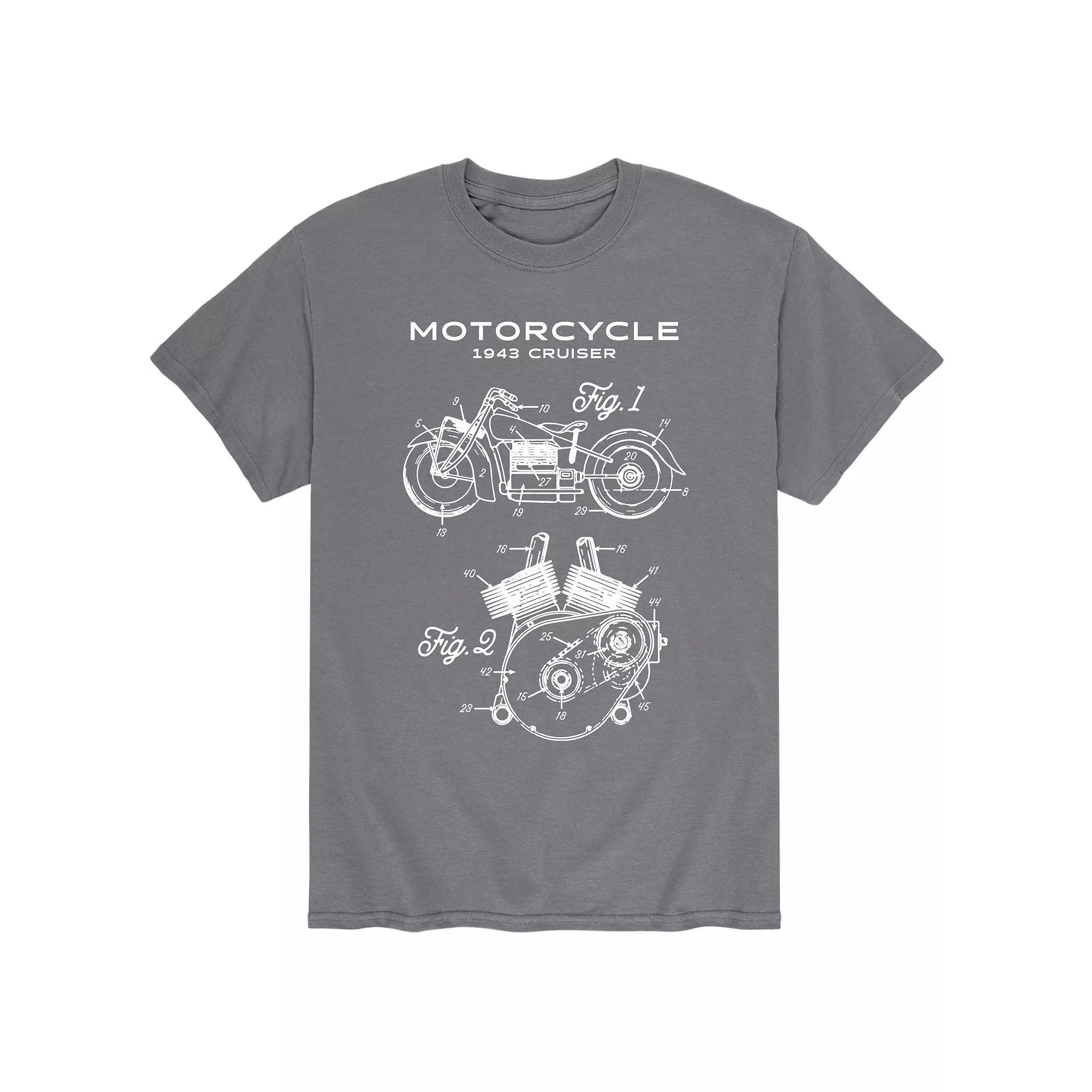 Men's Motorcycle Rendering Tee,  Product Image