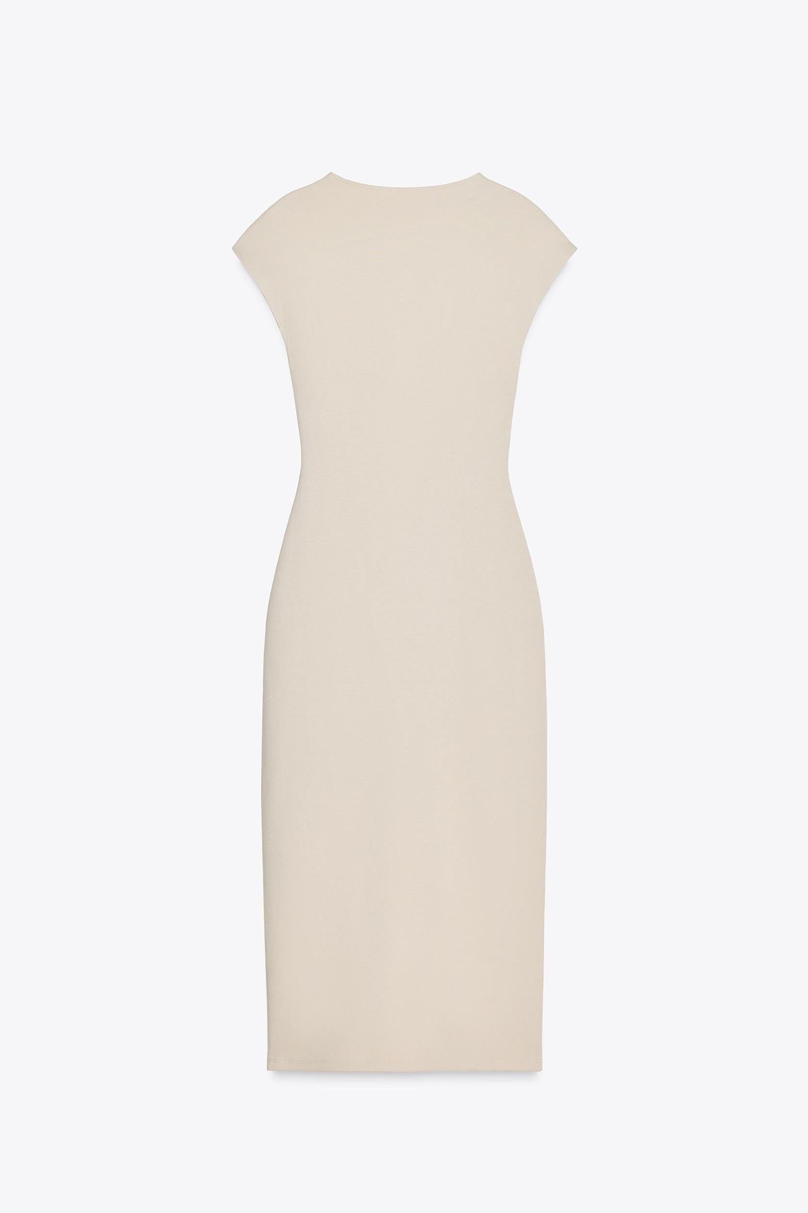 SIDE DRAPED MIDI DRESS Product Image