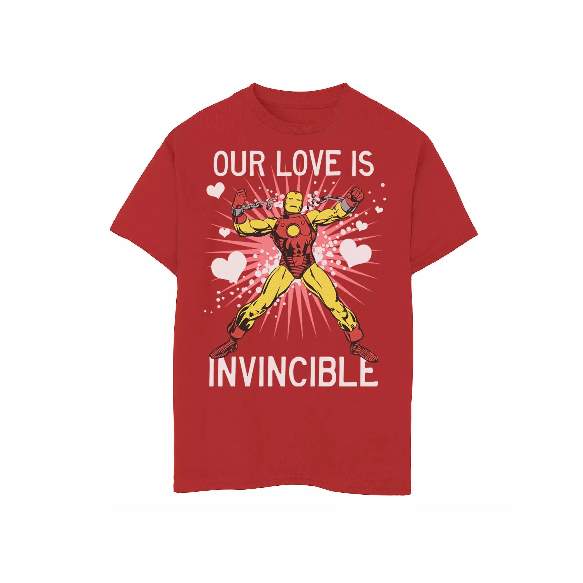 Boys 6-20 Marvel Iron Man Our Love Is Invincible Tee, Boy's,  Product Image