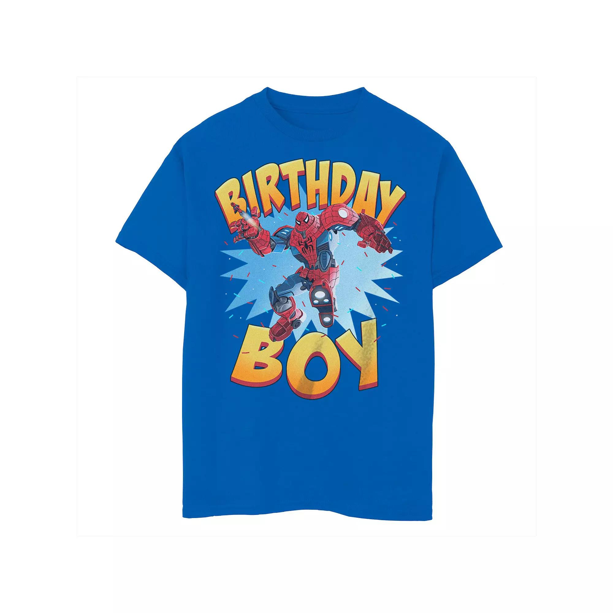Boys 4-7 Spider-Man Mech Strike Birthday Boy Graphic Tee, Boy's, Royal Product Image