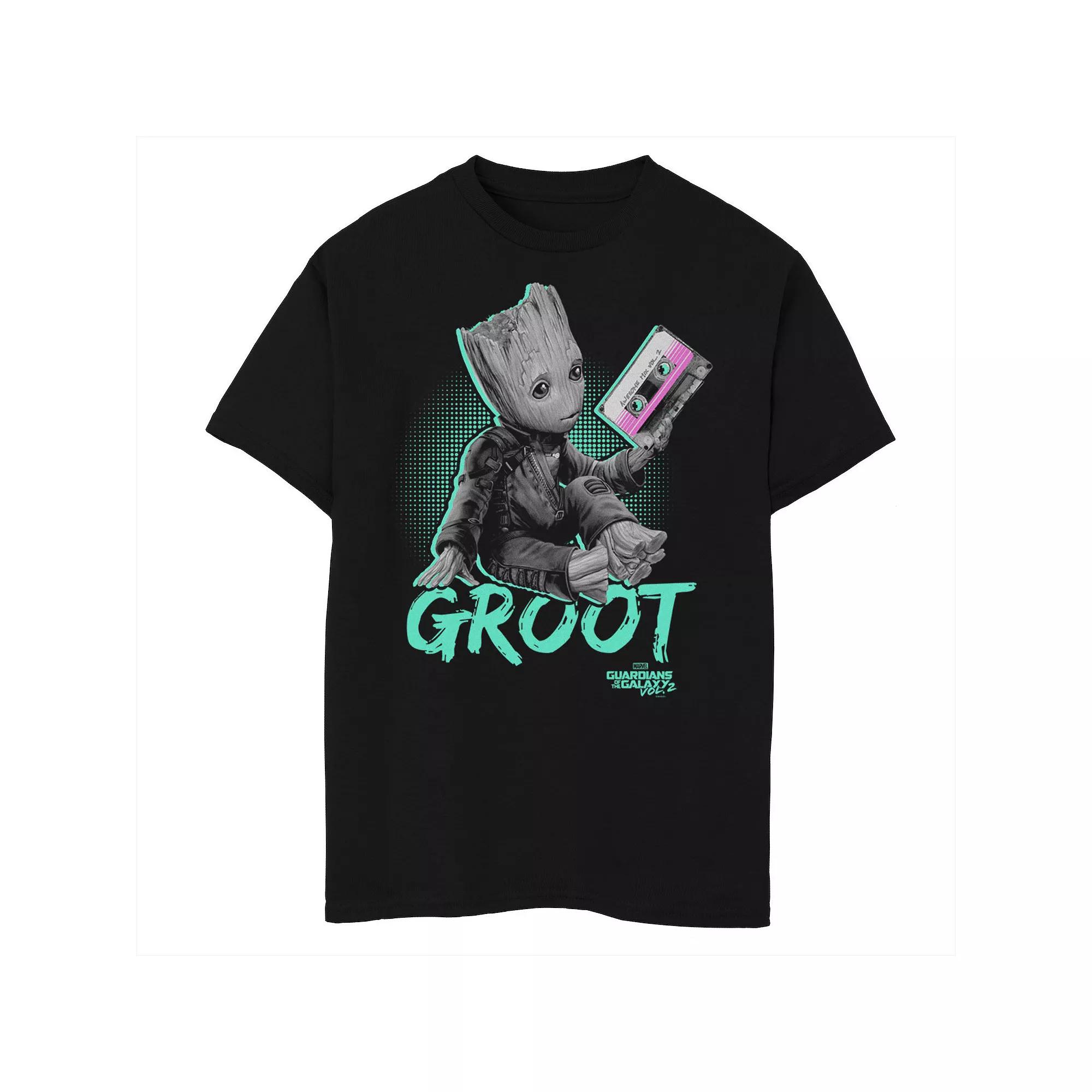 Boys 8-20 Marvel Guardians Vol. 2 Baby Groot Neon Tape Tee, Boy's,  Product Image