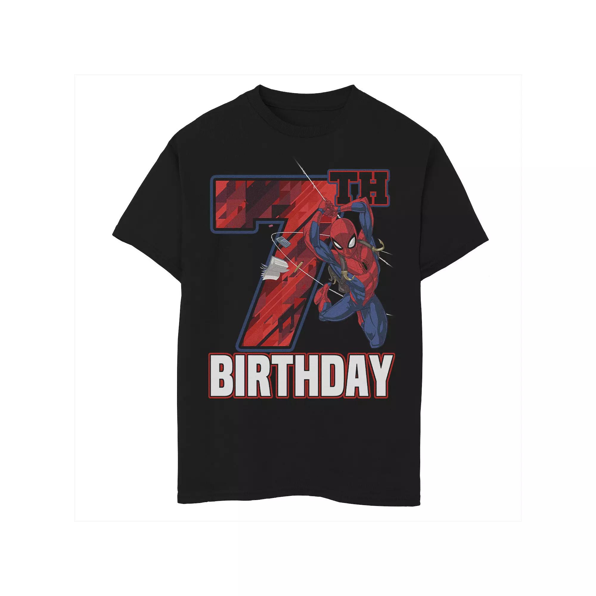 Boys 6-20 Marvel Spider-Man Web Swing 7th Birthday Graphic Tee, Boy's,  Product Image