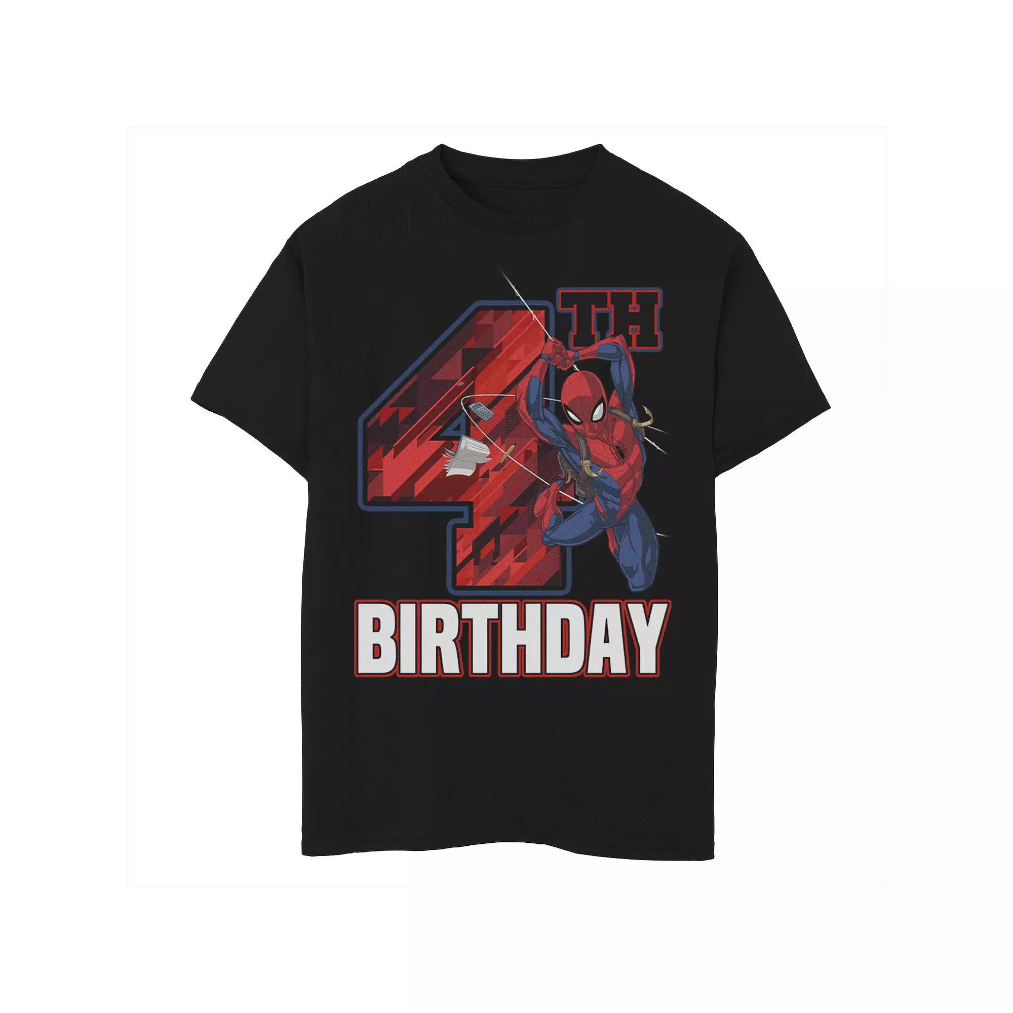 Boys 6-20 Marvel Spider-Man Web Swing 4th Birthday Graphic Tee, Boy's,  Product Image