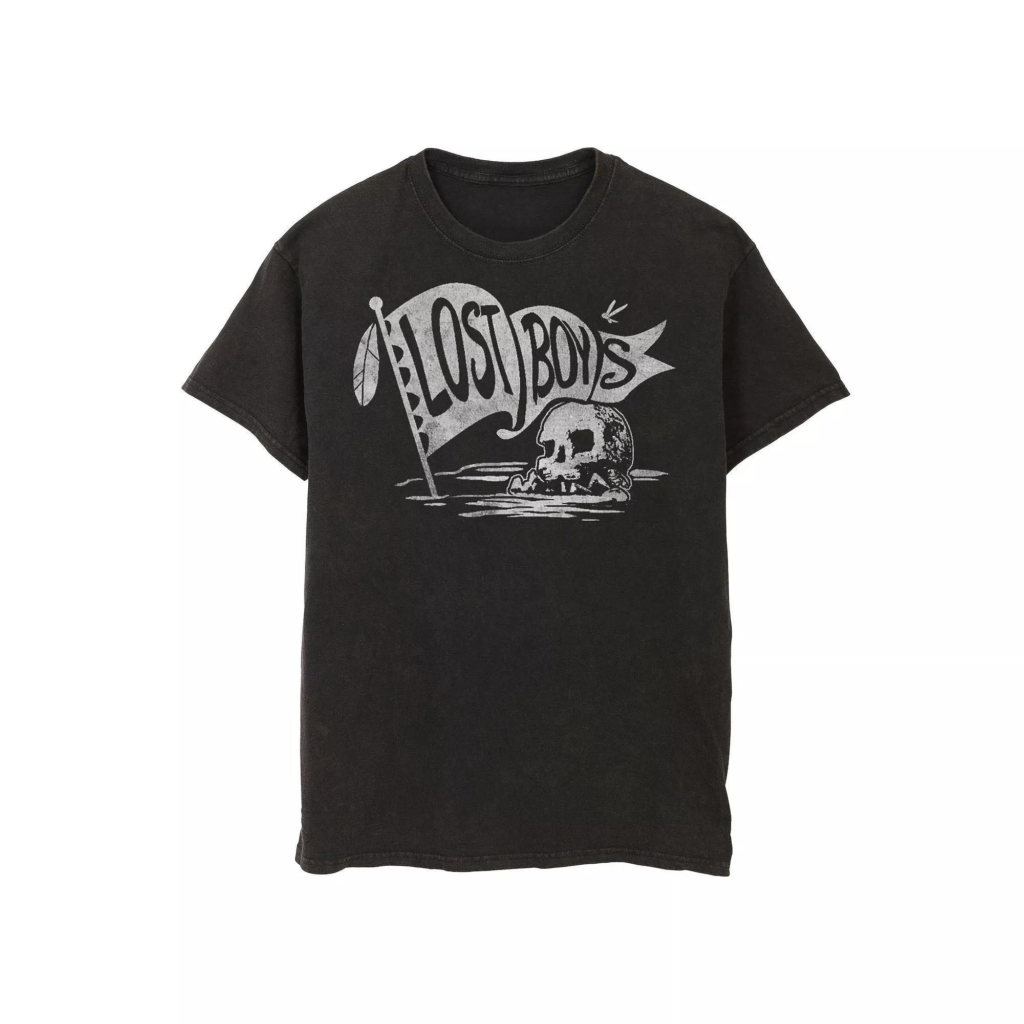 Disney's Peter Pan Men's The Lost Boys Skull Clan Banner Tee, Size: Large, Black Product Image